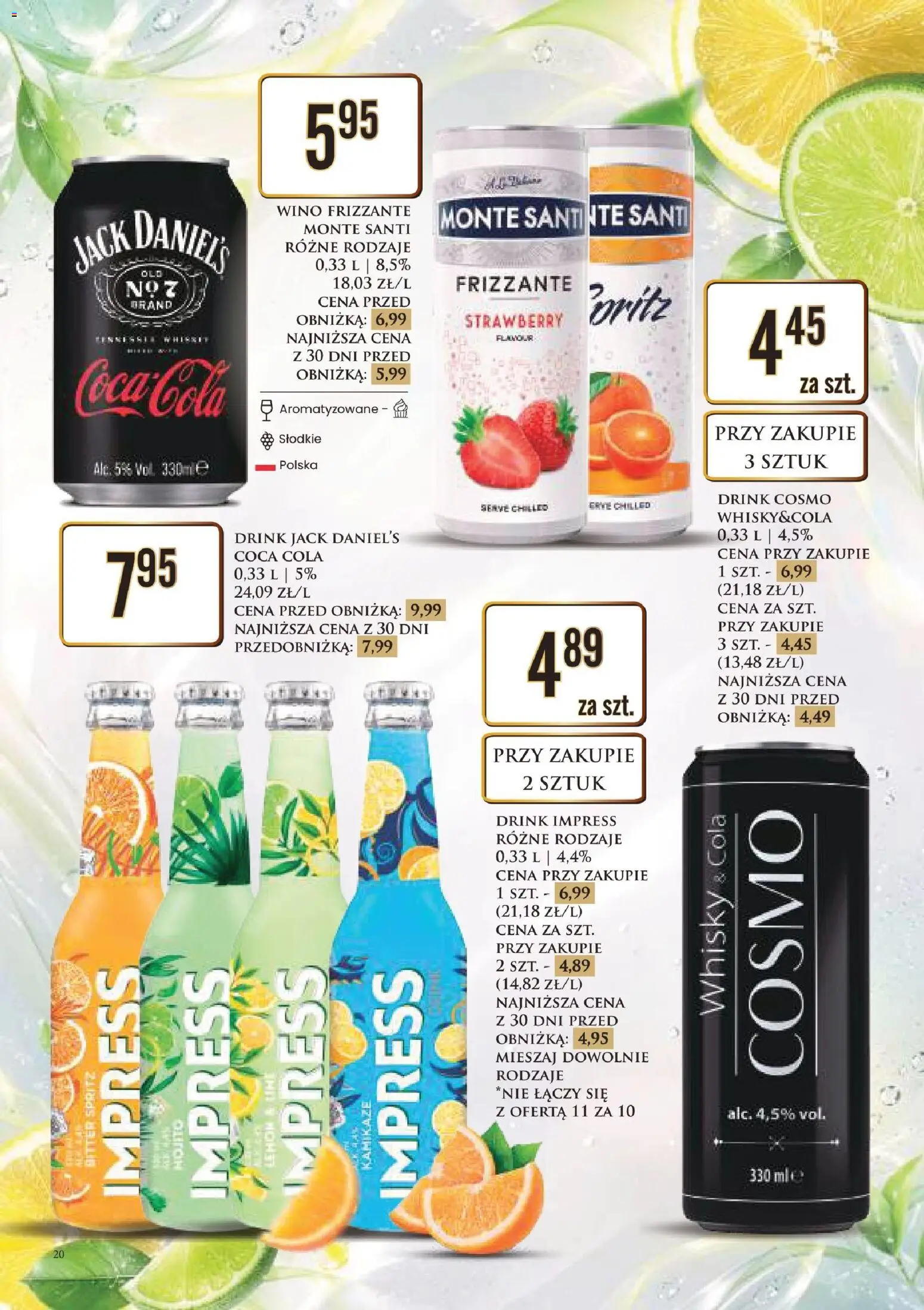 Dino gazetka alkoholowa od 29.05.2026 | Strona: 20 | Produkty: Coca cola, Jack Daniel's, Wino, Whisky
