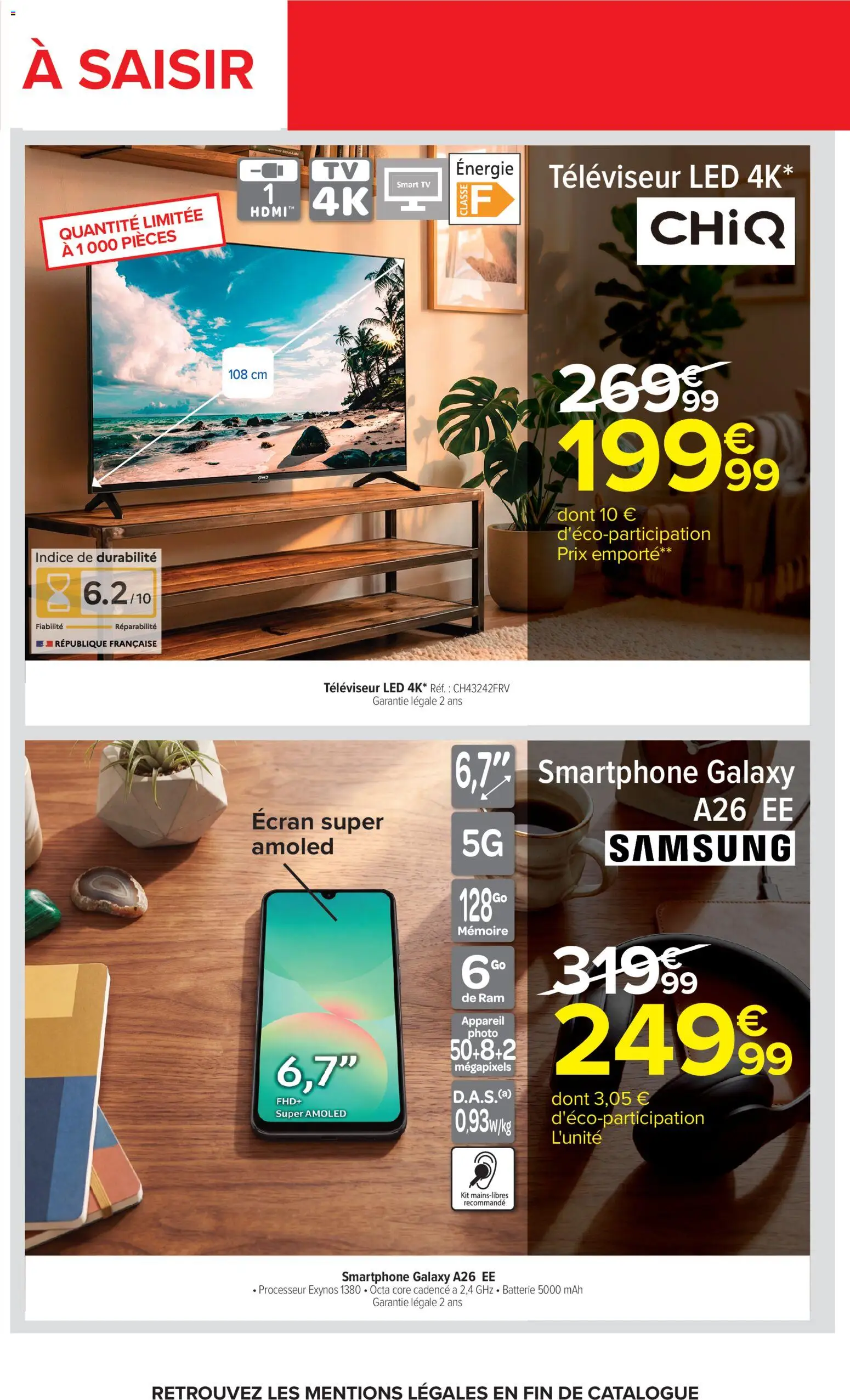 {H1} | Page: 79 | Produits: Smartphone, Télévision, Televiseur led 4K, Batterie