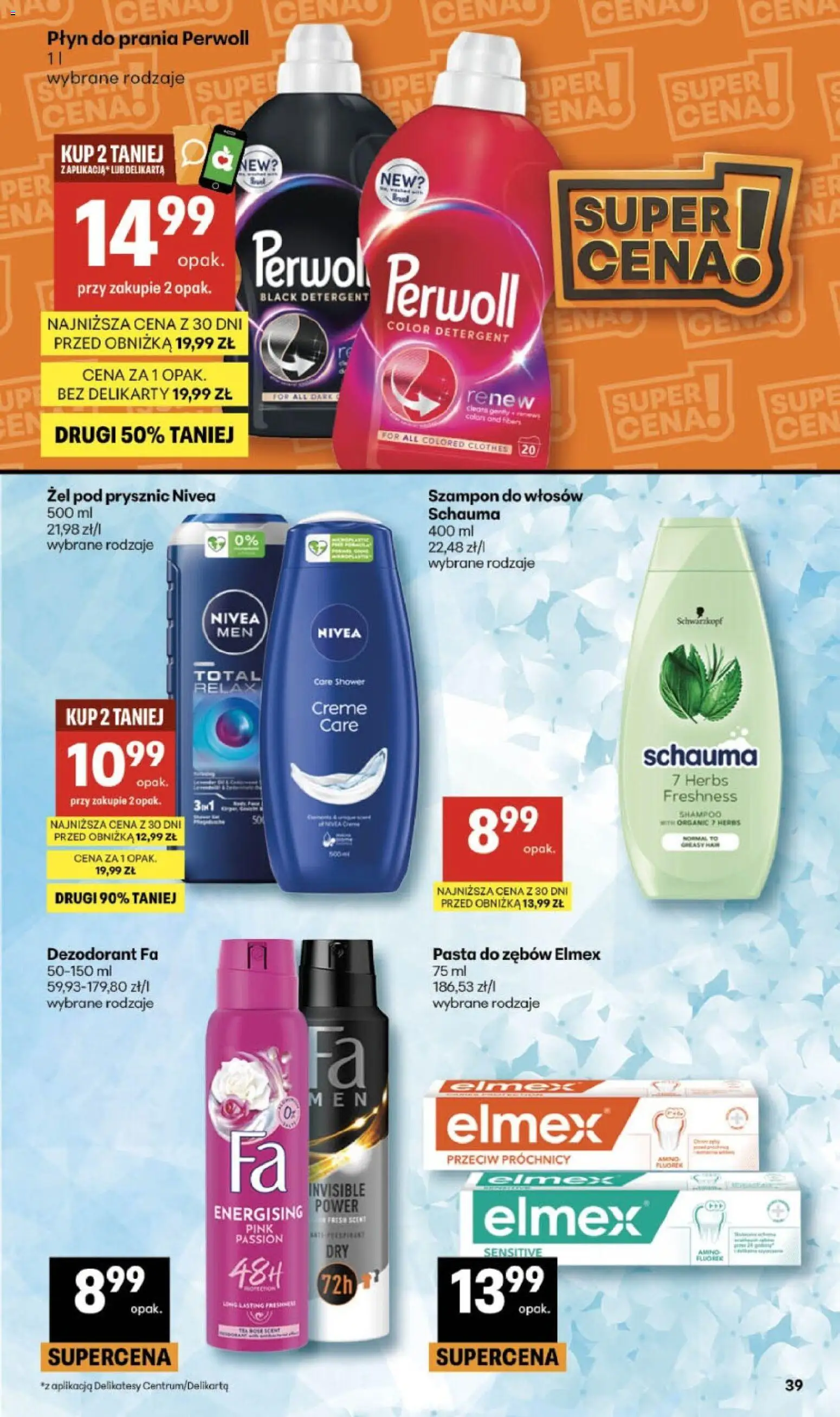 Delikatesy Centrum gazetka - Sklepy Własne od 21.05.2026 | Strona: 39 | Produkty: Płyn do prania Perwoll, Delikatesy, Szampon, Detergent