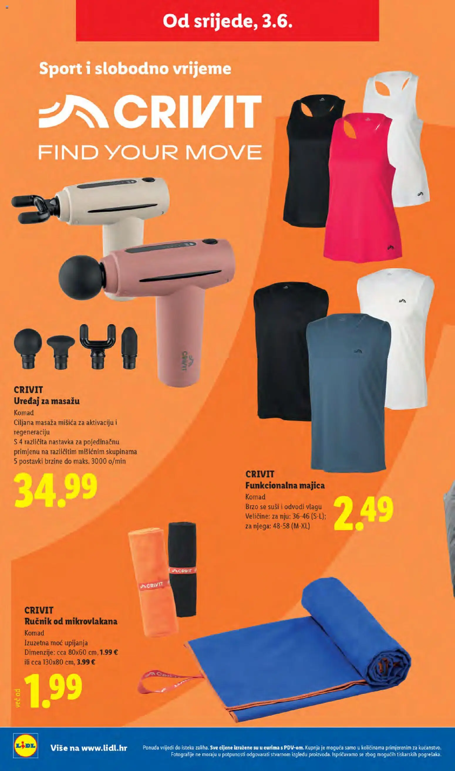 Lidl katalog | vrijedi od 01.06.2026 | Stranica: 44 | Proizvodi: Majica, Ručnik