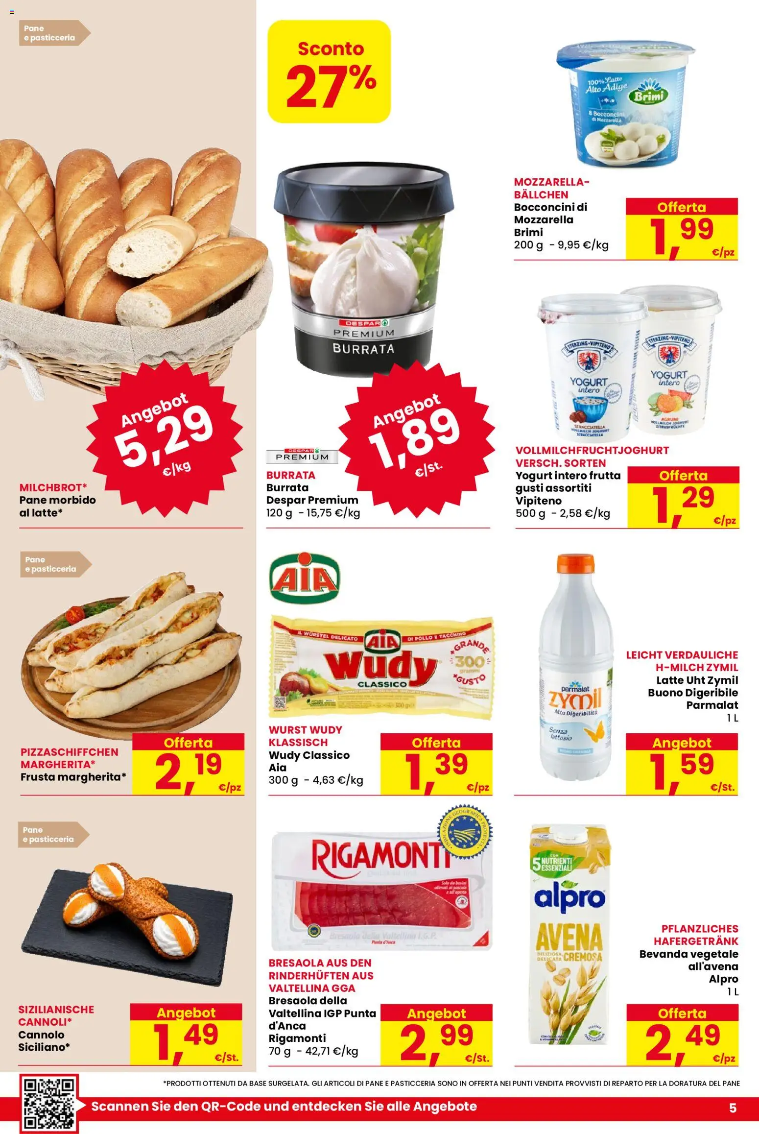 Volantino Despar del 09/07/2026 | Pagina: 5 | Prodotti: Pollo, Bresaola, Mozzarella, Wurstel