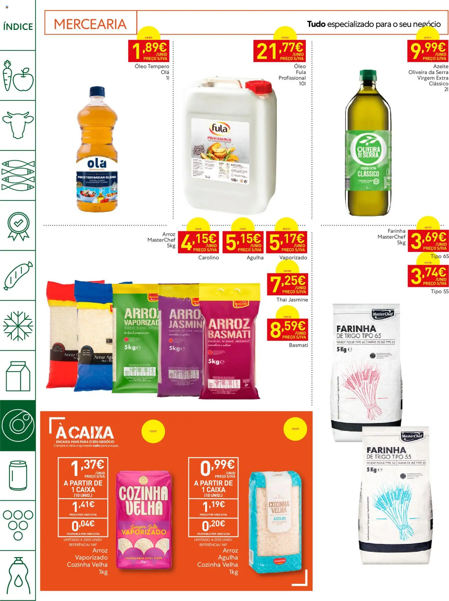 Recheio - Horeca Bons Negócios Madeira │ válido de 09.06.2026 | Página: 18 | Produtos: Azeite, Farinha de trigo, Arroz basmati, Arroz