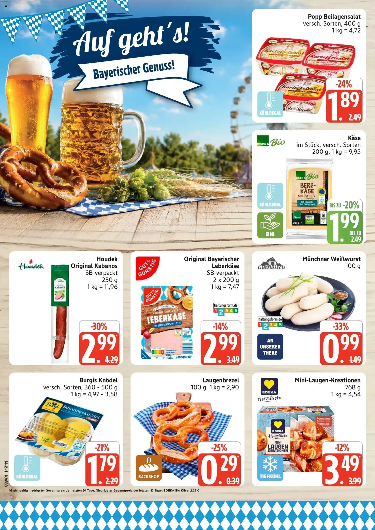 Edeka Prospekt Rostock (ab 14.09.2026) » Angebote Online | Seite: 2 | Produkte: Ofen, Käse, Weißwurst, Leberkase