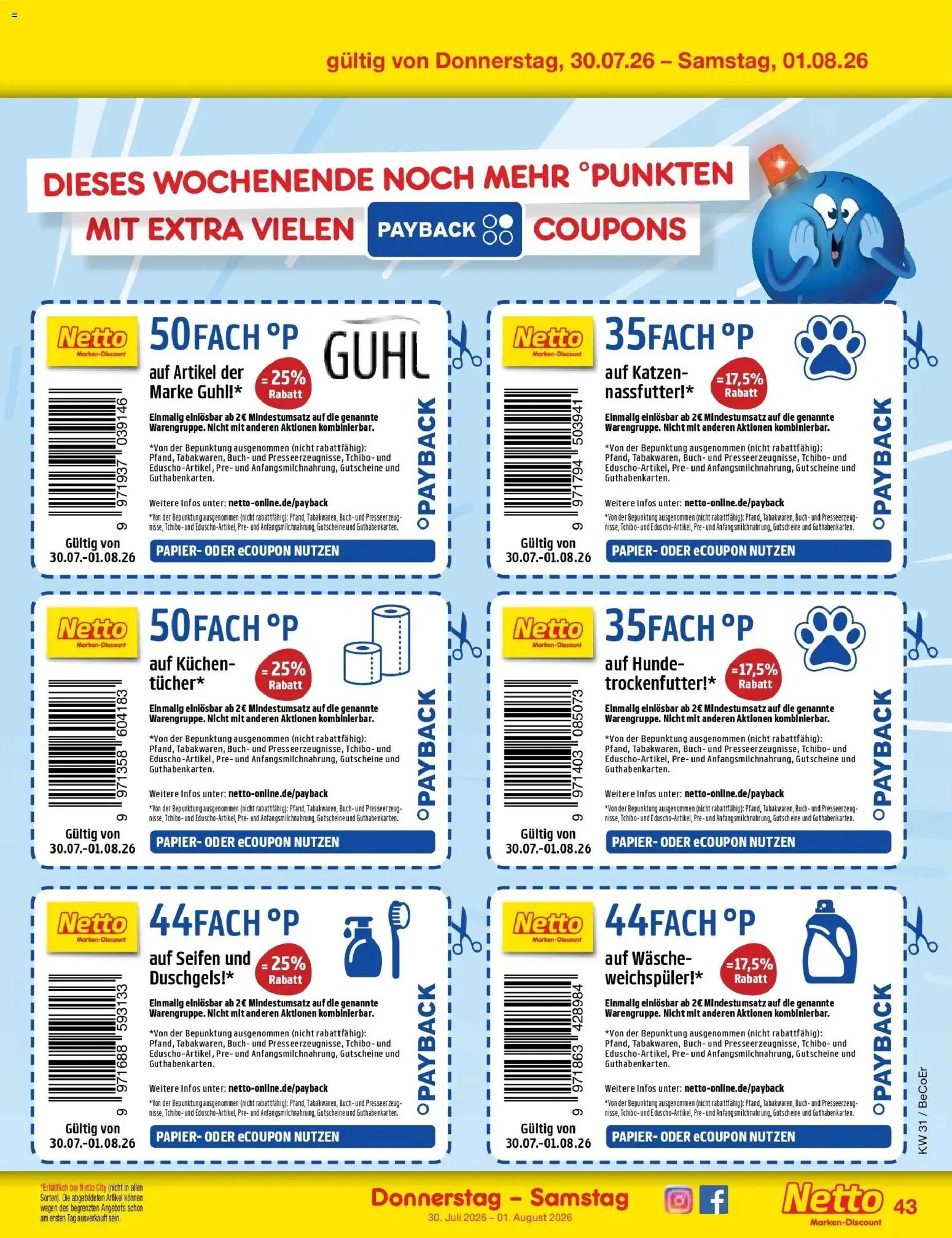 Netto Marken-Discount Prospekt Naumburg – gültig ab 27.07.2026 | Seite: 62 | Produkte: Weichspüler, Kuchen