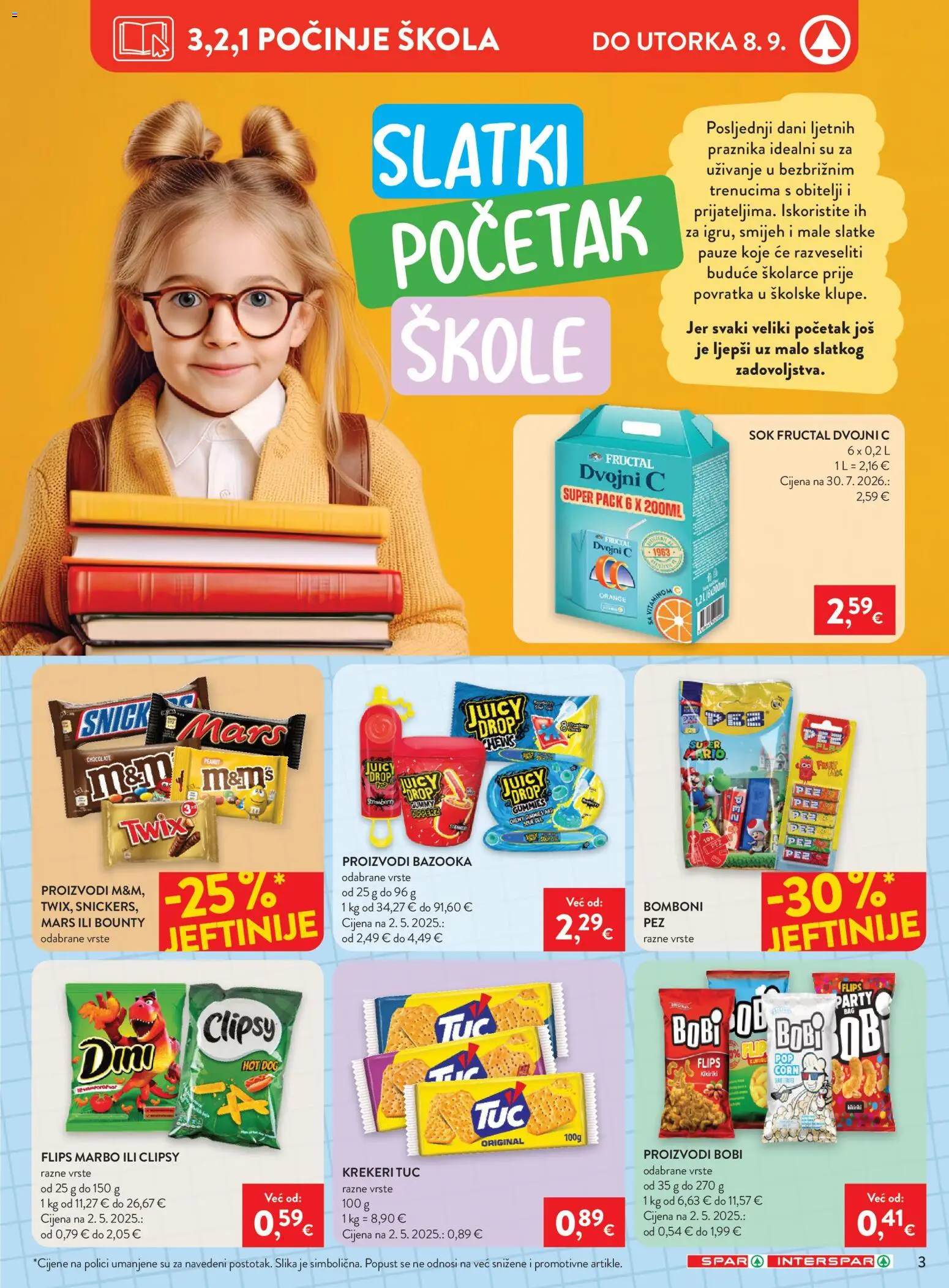 Interspar katalog | vrijedi od 02.09.2026 | Stranica: 18 | Proizvodi: Flips, Sok, Krekeri, Bobi