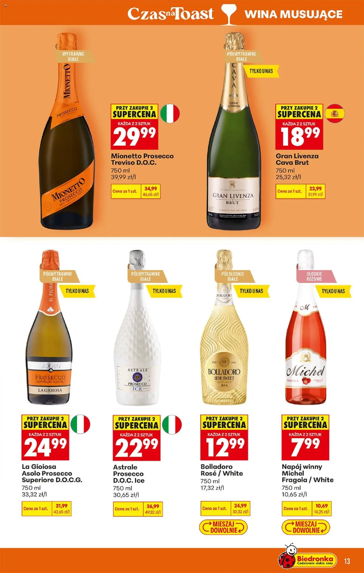 Biedronka gazetka - Czas na toast od 01.06.2026 | Strona: 13