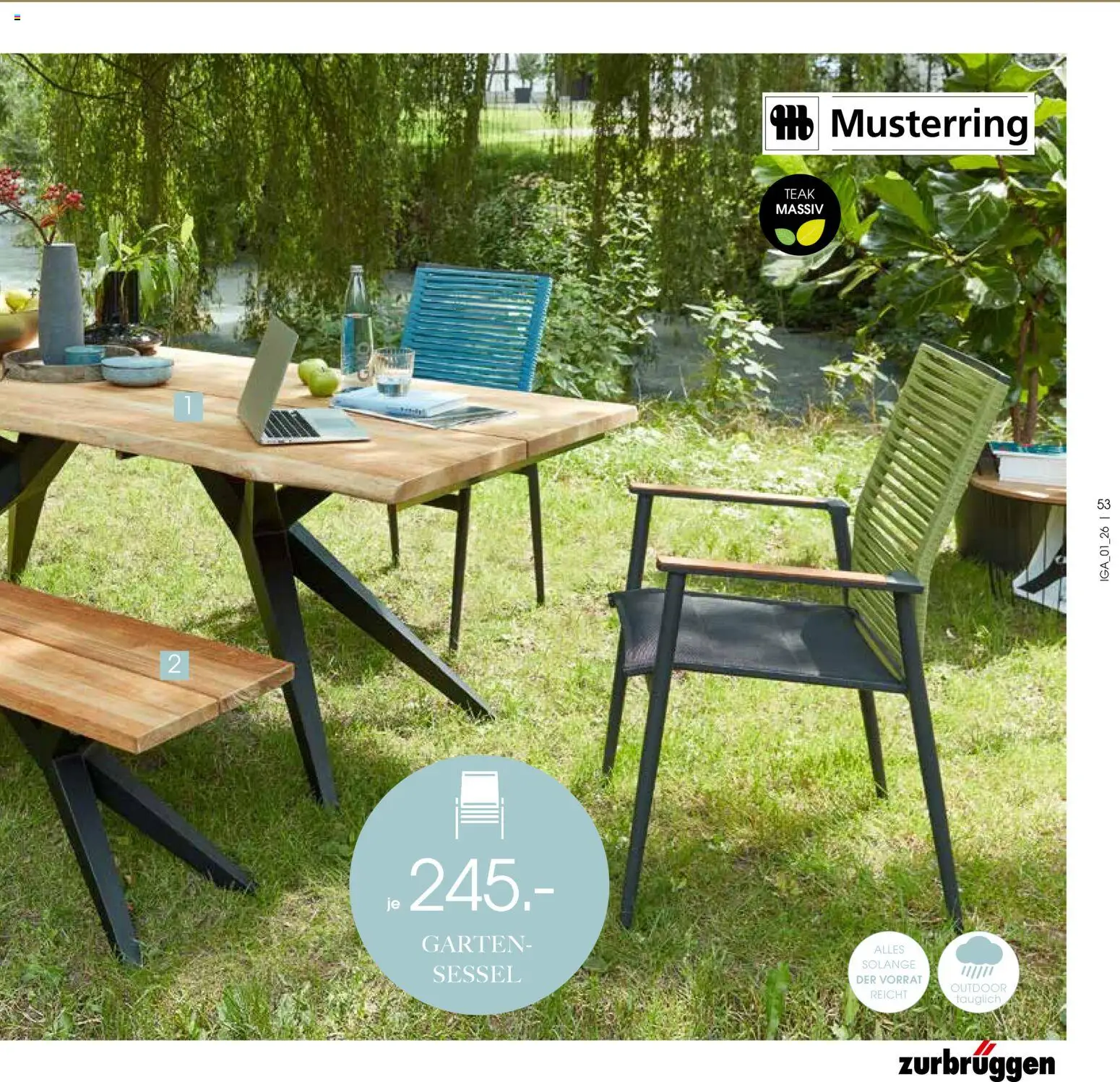 Zurbrüggen Sommer 2026 – gültig ab 19.03.2026 | Seite: 53 | Produkte: Sessel