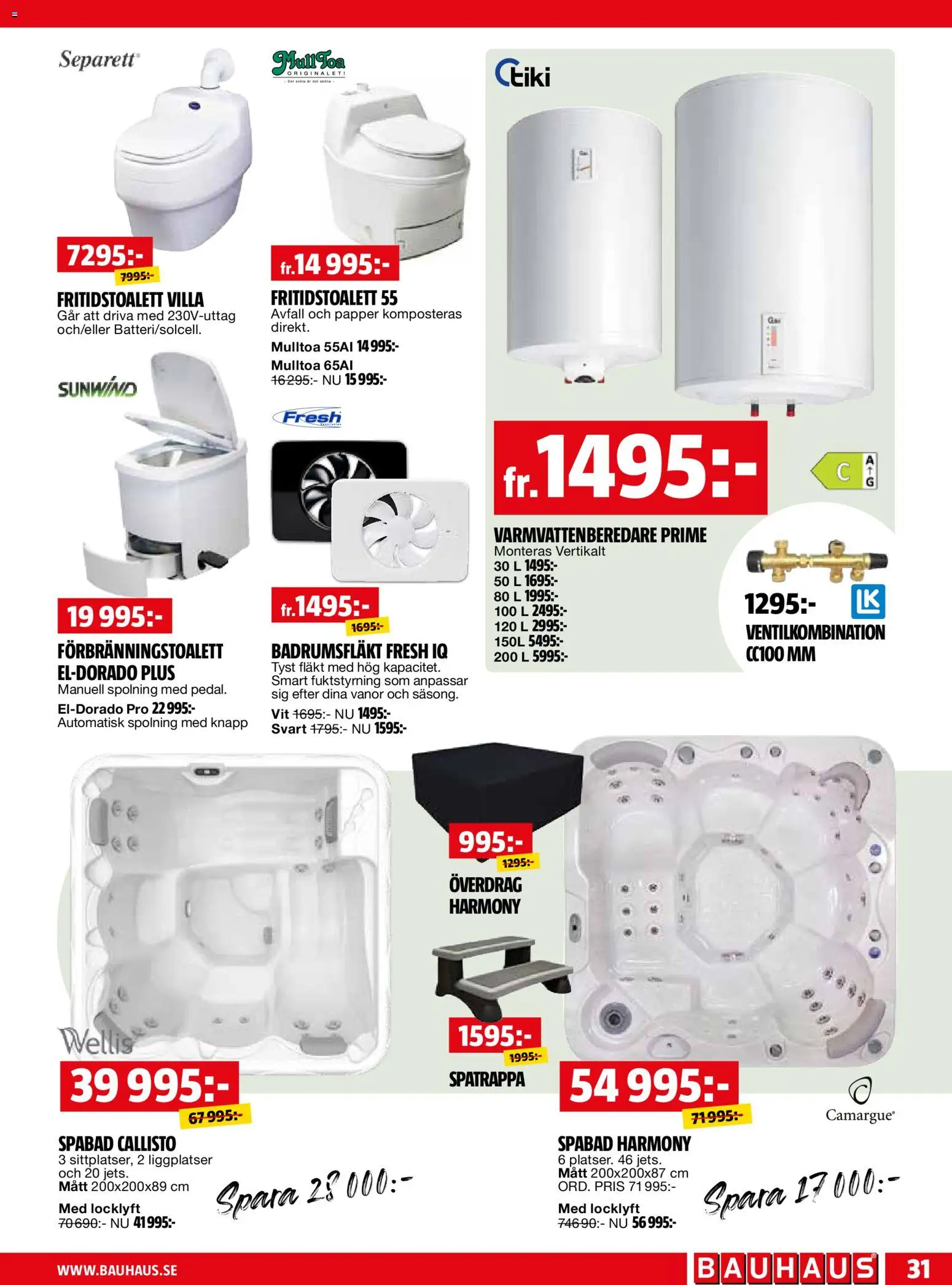 Bauhaus reklamblad aktuell från 01.06.2026 | Sida: 31 | Produkter: Fläkt, Papper