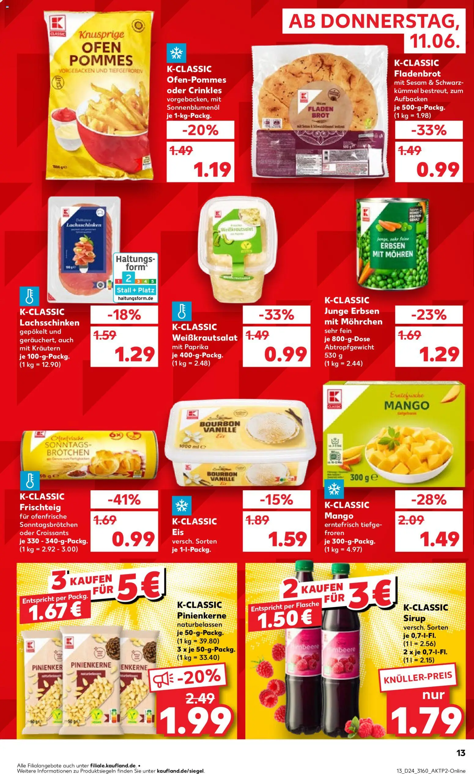 Kaufland Prospekt Berlin – gültig ab 11.06.2026 | Seite: 13 | Produkte: Ofen, Himbeere, Brot, Bourbon