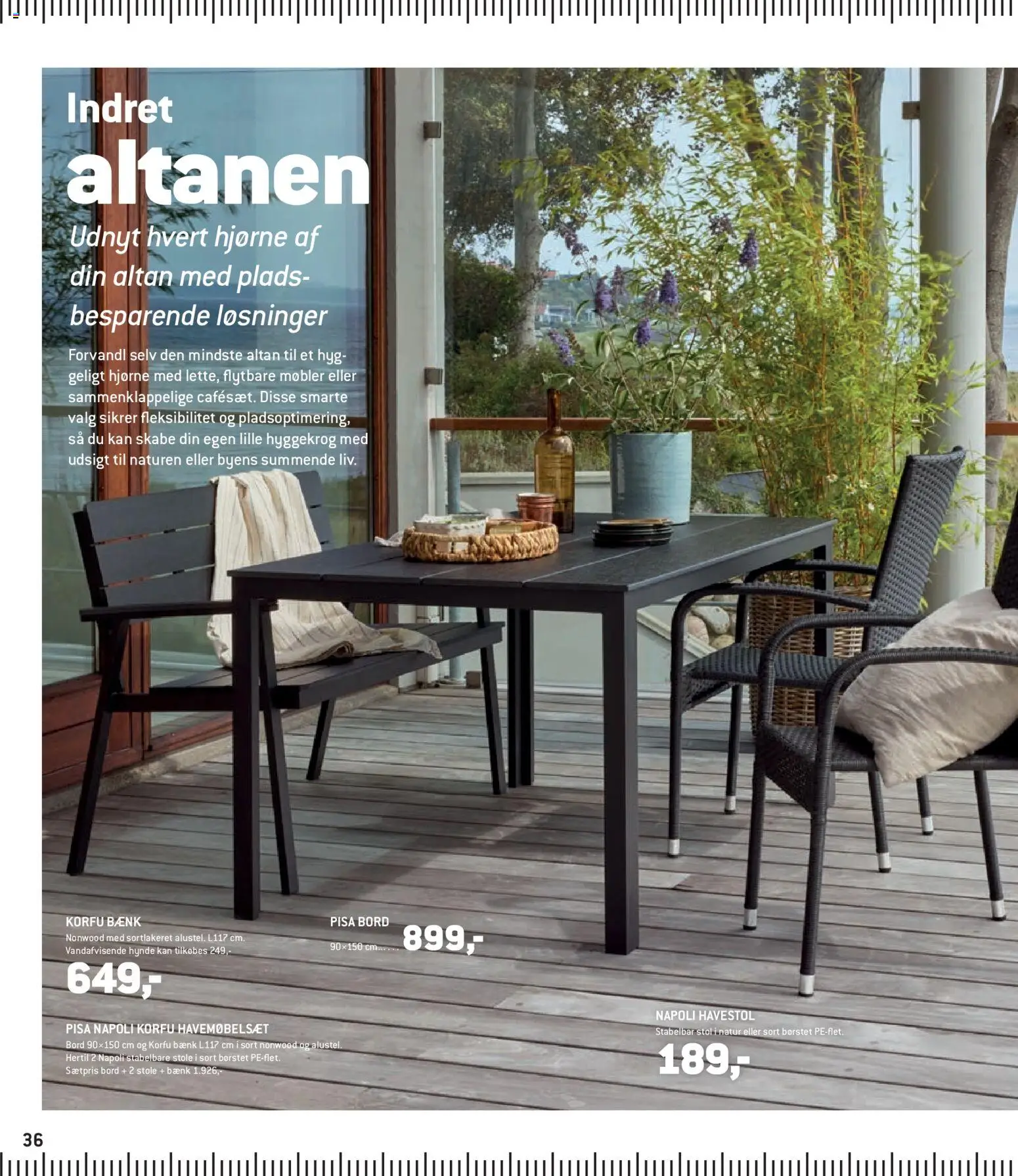XL-BYG tilbudsavis – gyldig fra 27.03.2026 | Side: 36 | Produkter: Bord, Stol, Bænk