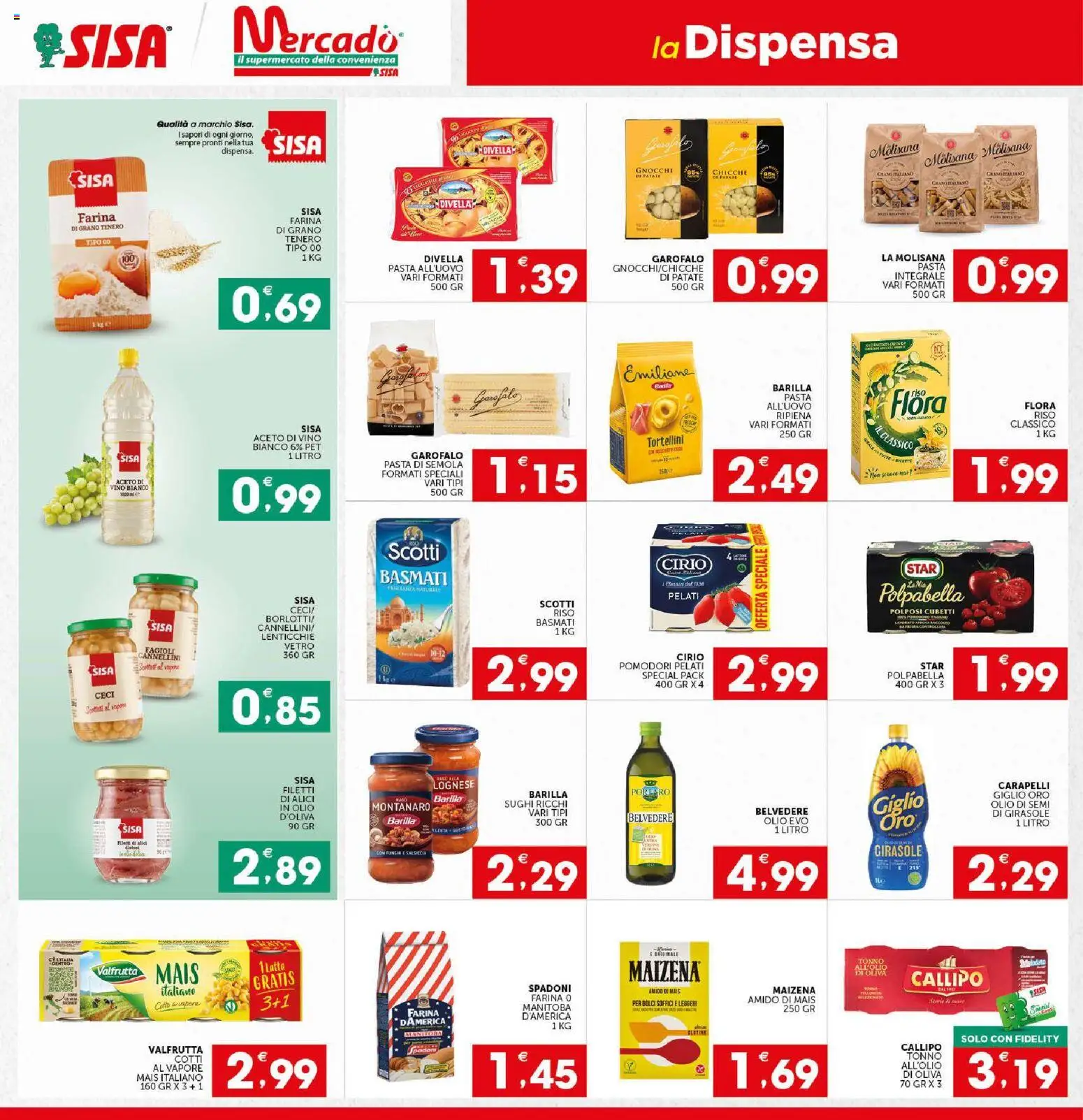 Volantino SISA del 15/10/2026 | Pagina: 12 | Prodotti: Pasta di semola, Pasta, Tonno, Aceto