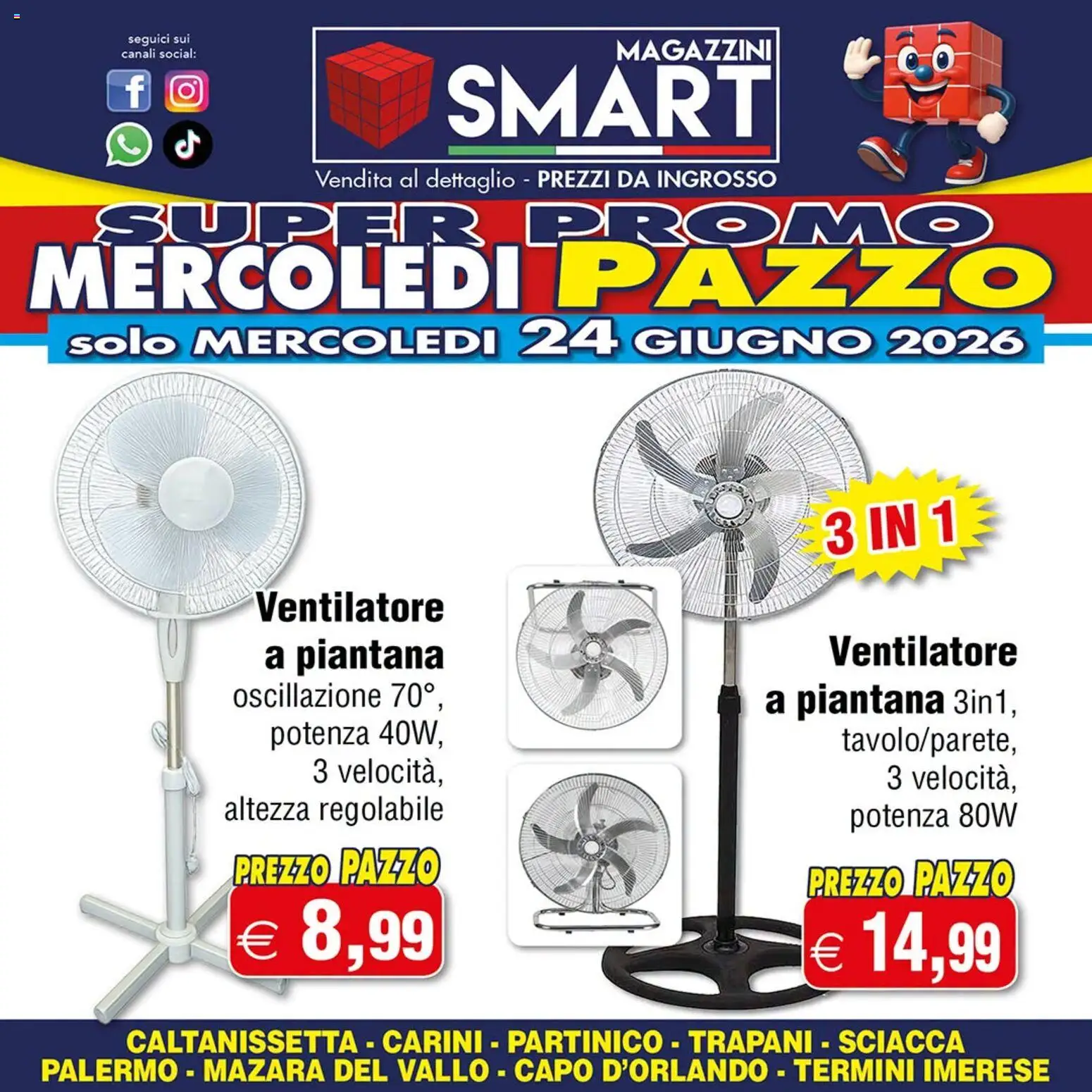 Volantino Magazzini Smart del 24/06/2026 | Pagina: 5 | Prodotti: Ventilatore