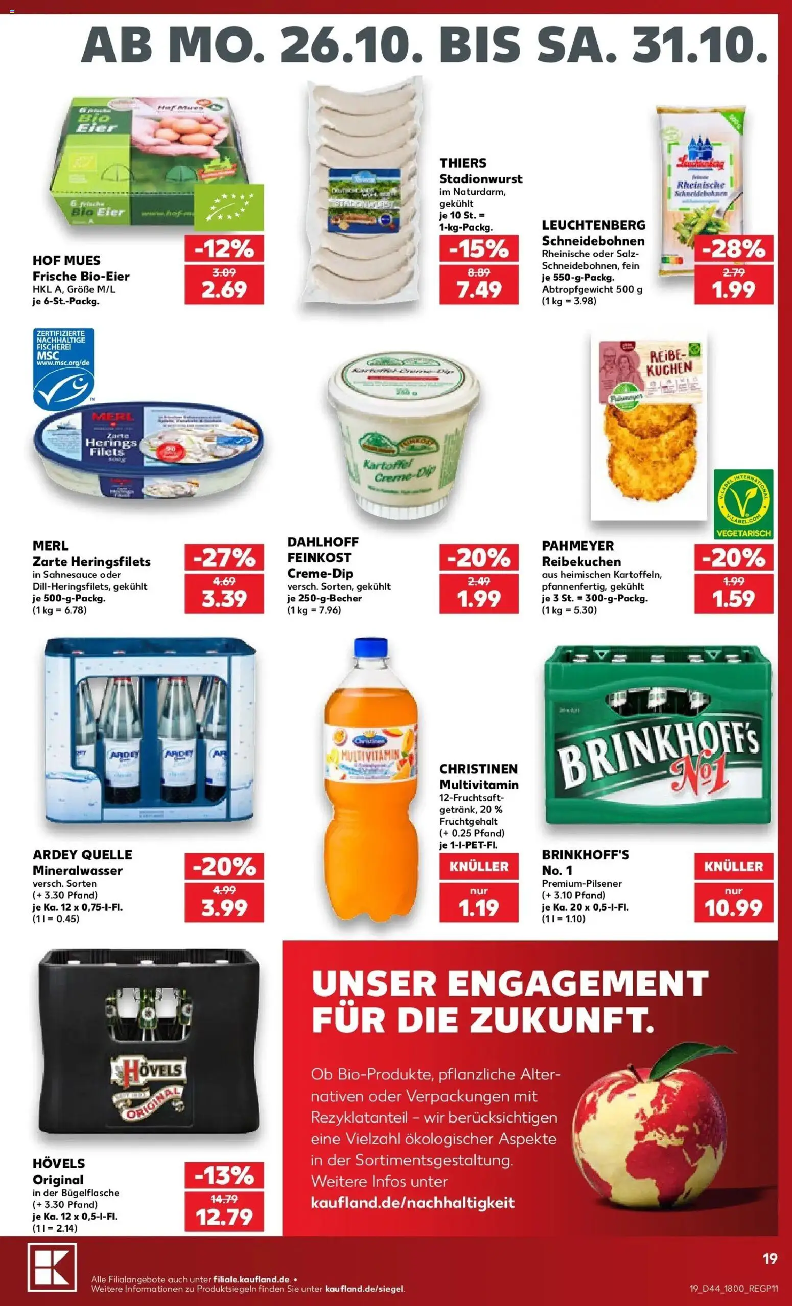 Prospekt Kaufland ab 26.10.2026 » Angebote Online zum Blättern | Seite: 23 | Produkte: Mineralwasser, Salz, Kuchen