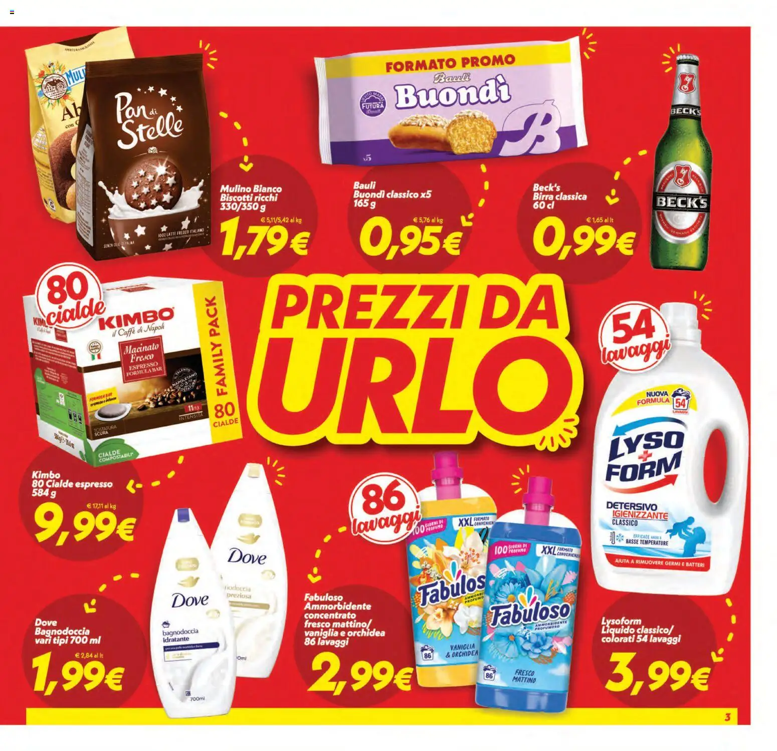 Volantino SuperConveniente del 11/09/2026 | Pagina: 3 | Prodotti: Vaniglia, Ammorbidente, Biscotti, Macinato