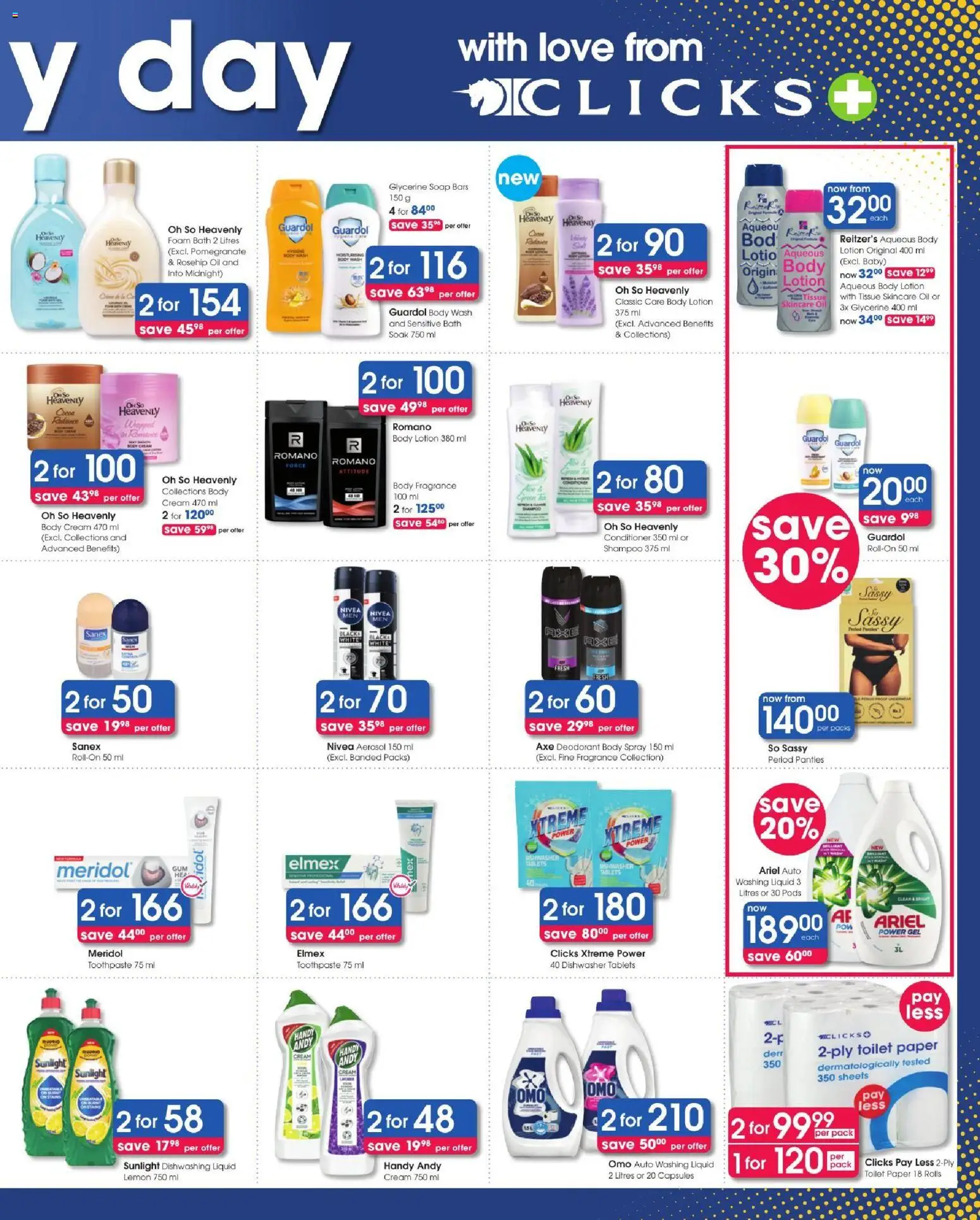 New Clicks catalogue – valid from 22/10/2026 | Page: 11 | Products: Dishwasher, Body spray, Conditioner, Toothpaste