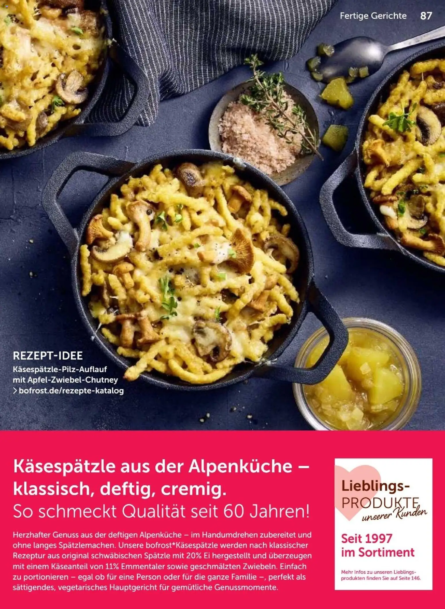 Bofrost Katalog – gültig ab 07.09.2026 | Seite: 87 | Produkte: Gerichte