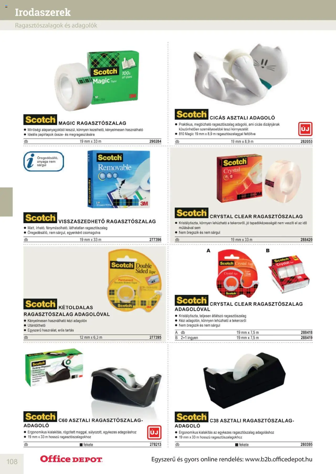 Office Depot akciós ujság - amely érvényes a következő dátumtól: 2025.04.10. | Oldal: 108