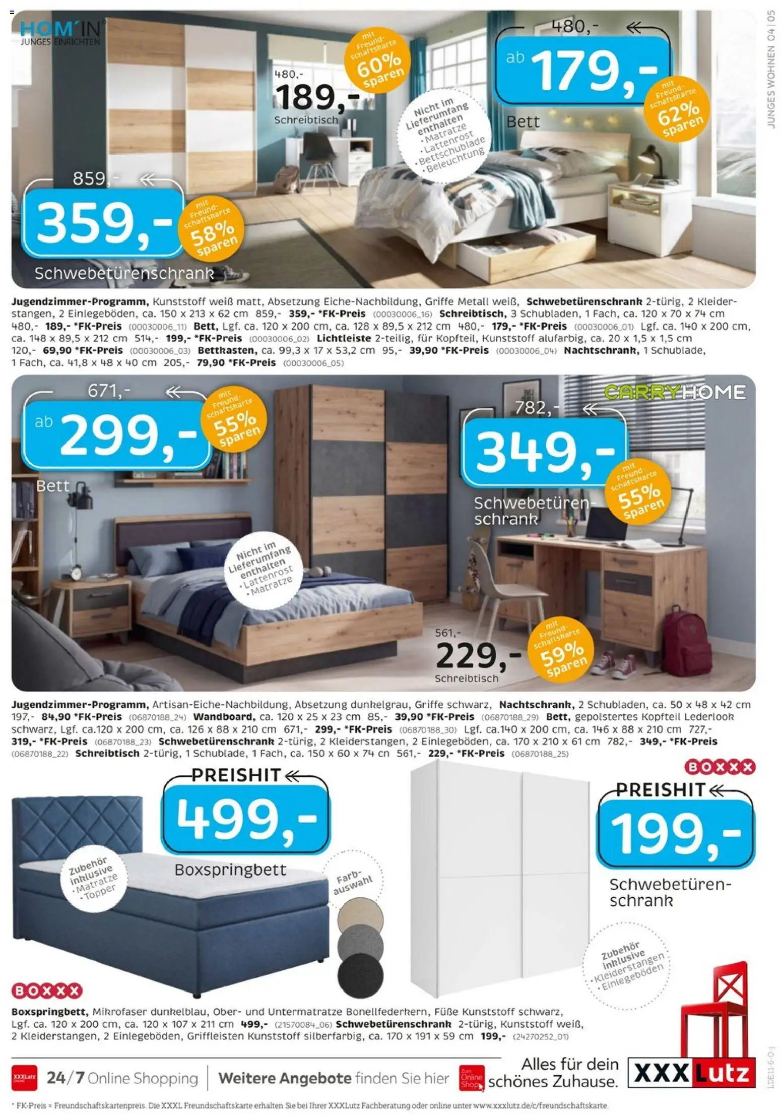 XXXLutz Junges Wohnen – gültig ab 24.10.2026 | Seite: 4 | Produkte: Matratze, Lattenrost, Topper, Schrank