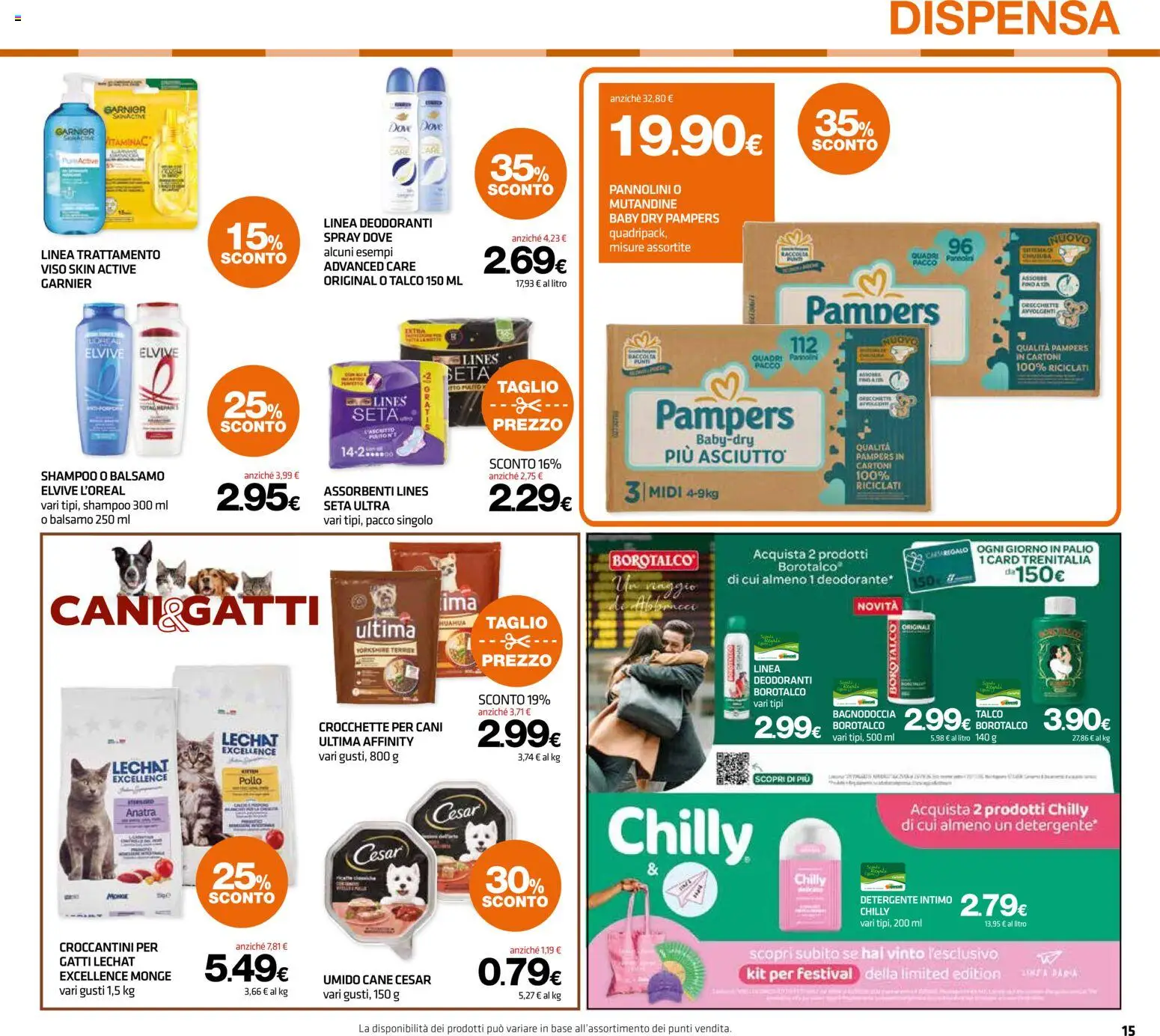 Volantino Superconti del 30/07/2026 | Pagina: 15 | Prodotti: Shampoo, Pannolini, Intimo, Taglio