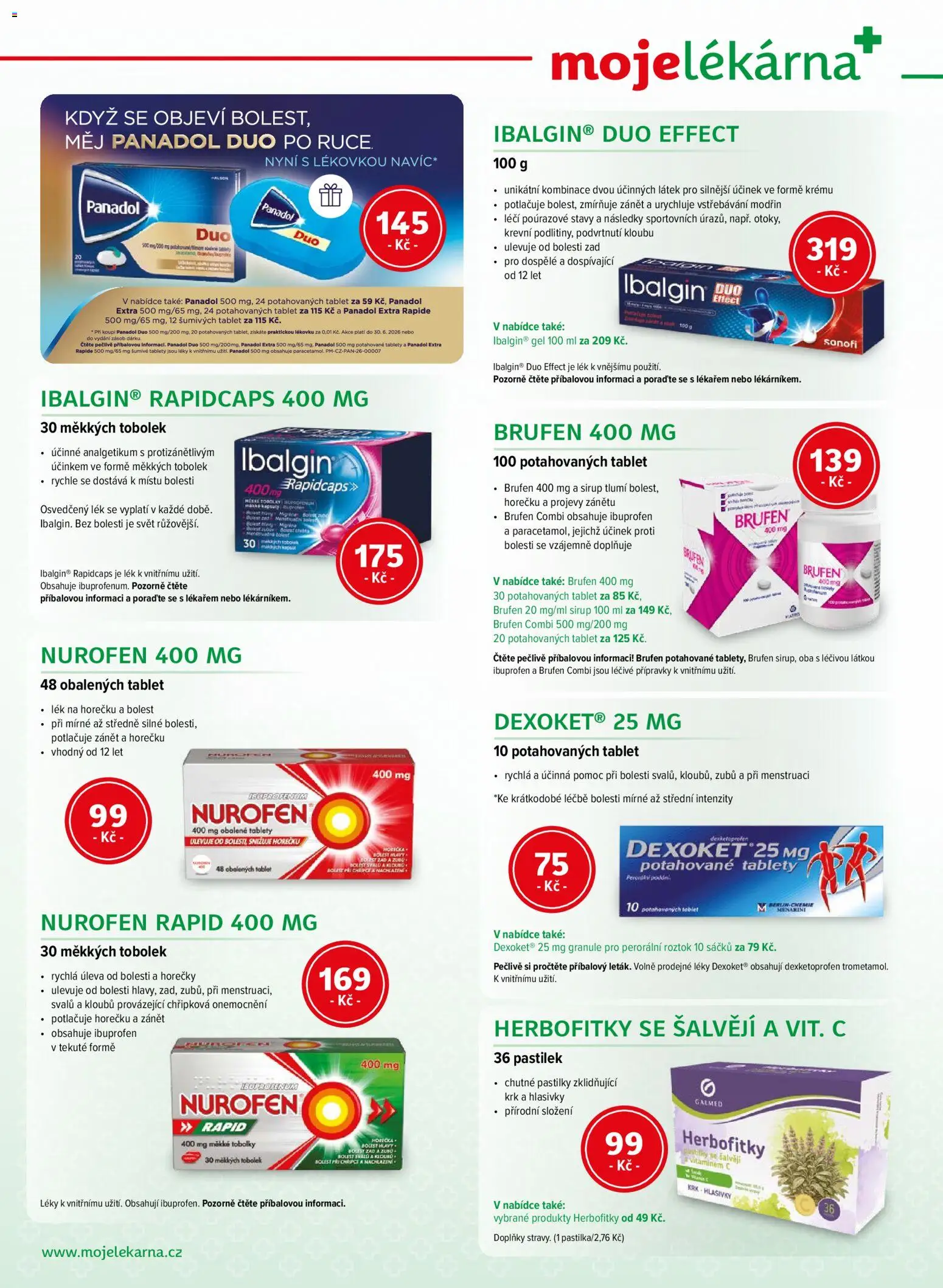 Moje lékárna leták od 09.05.2026 | Strana: 2 | Produkty: Granule, Tablet, Sirup