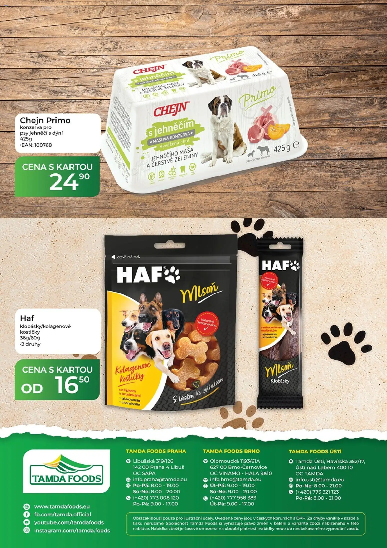 Tamda Foods leták od 12.08.2026 | Strana: 60 | Produkty: Konzerva pro psy, Klobásky