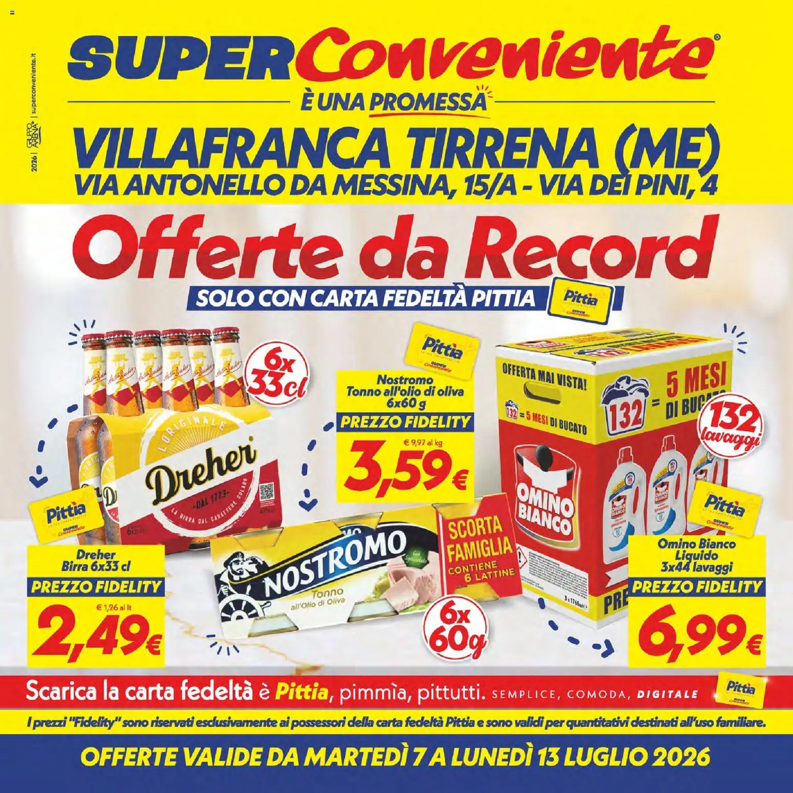 Volantino SuperConveniente del 07/07/2026 | Pagina: 1 | Prodotti: Birra, Tonno