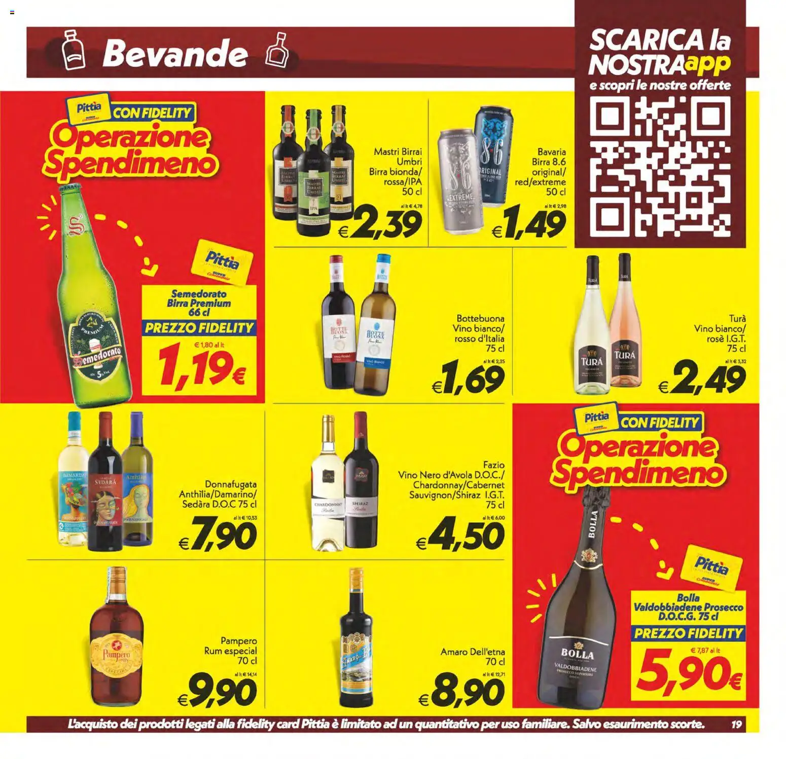 Volantino SuperConveniente del 22/09/2026 | Pagina: 19 | Prodotti: Birra, Rum, Pampero rum, Amaro