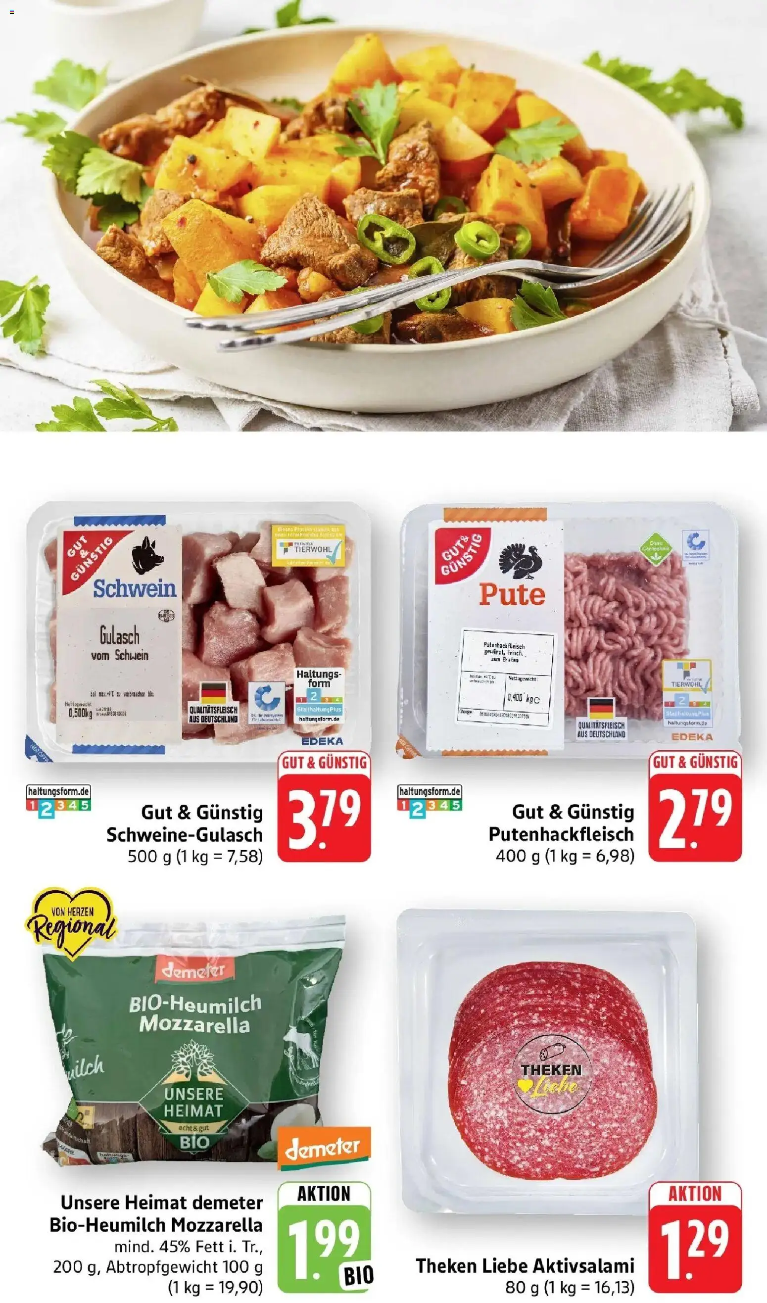 nah & gut Prospekt Sinsheim – gültig ab 05.10.2026 | Seite: 3 | Produkte: Schweinegulasch, Milch, Gulasch, Fleisch