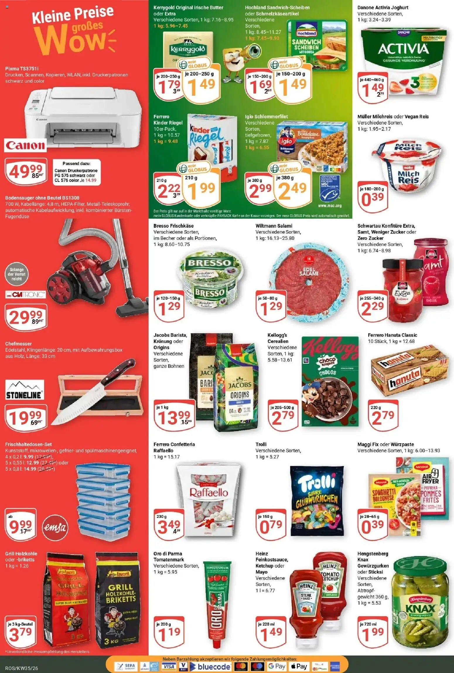 Globus Prospekt Lambrechtshagen (ab 24.08.2026) » Angebote online | Seite: 4 | Produkte: Maggi, Milch, Joghurt, Reis