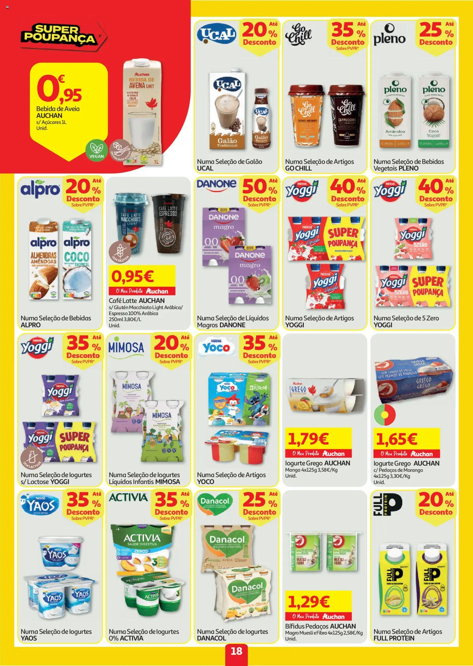 Auchan folheto │ válido de 30/07/2026 | Página: 18 | Produtos: Aveia, Iogurte, Nestlé, Café