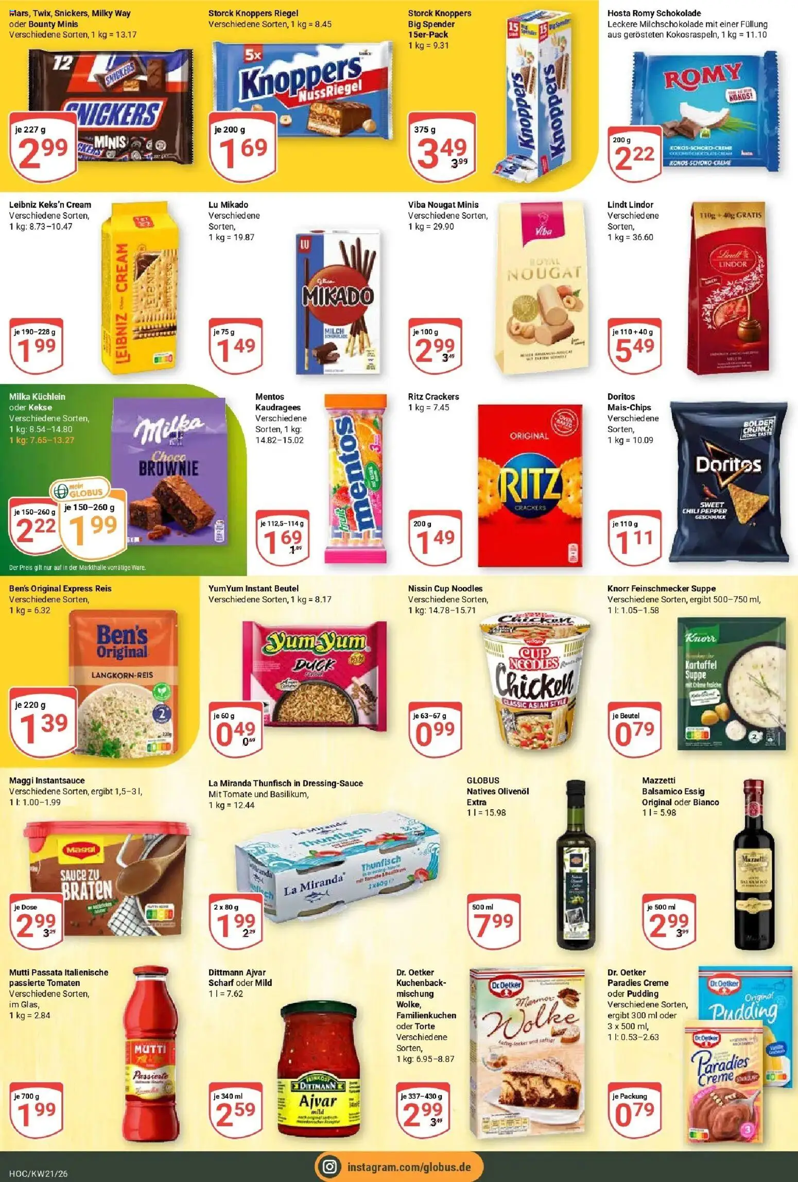 Globus Prospekt Hockenheim – gültig ab 17.05.2026 | Seite: 14 | Produkte: Thunfisch, Tomaten, Milka, Creme
