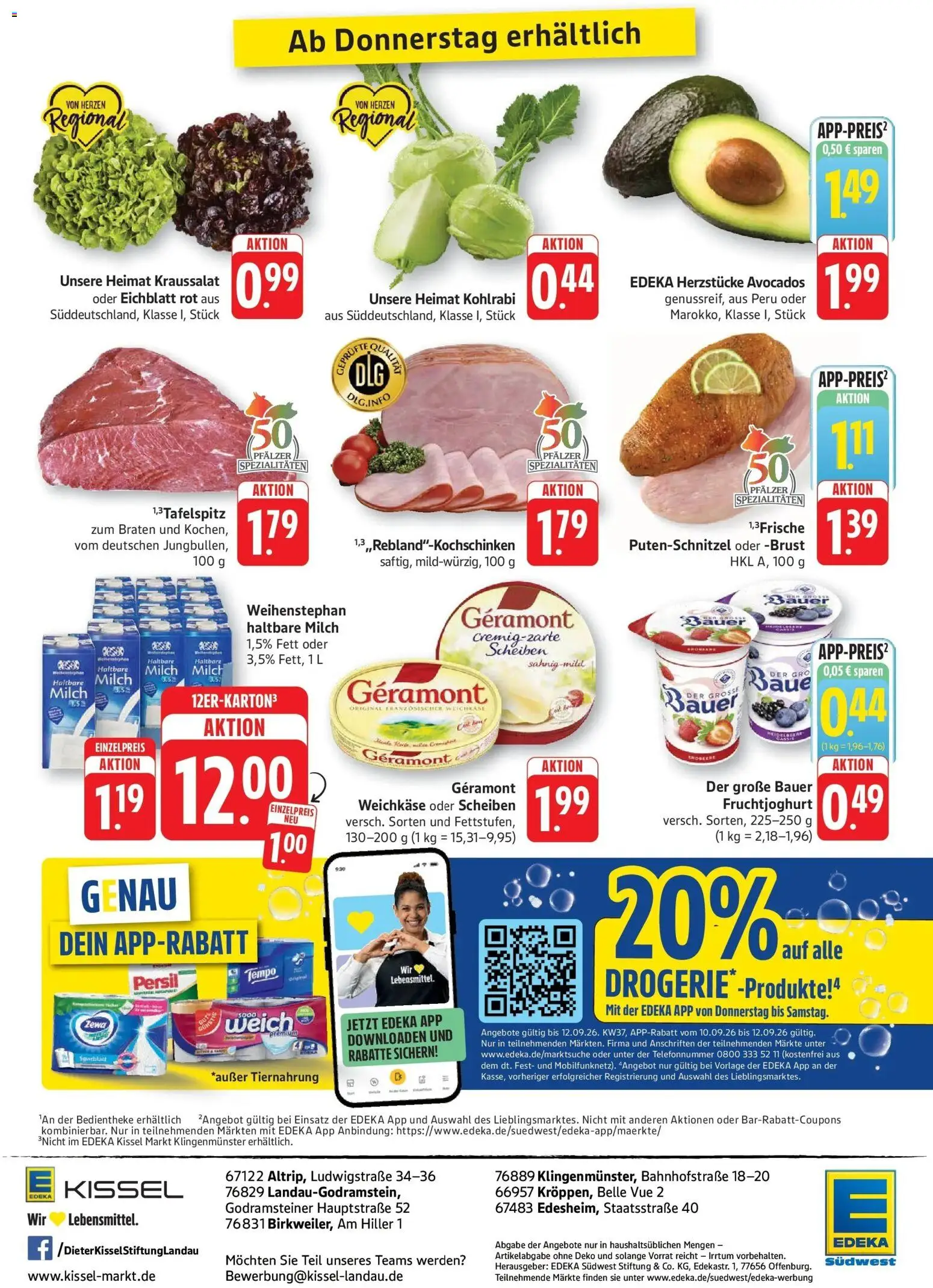 Edeka Prospekt Altrip (ab 07.09.2026) » Angebote Online | Seite: 10 | Produkte: Spezialitäten, Haltbare milch, Zewa, Persil
