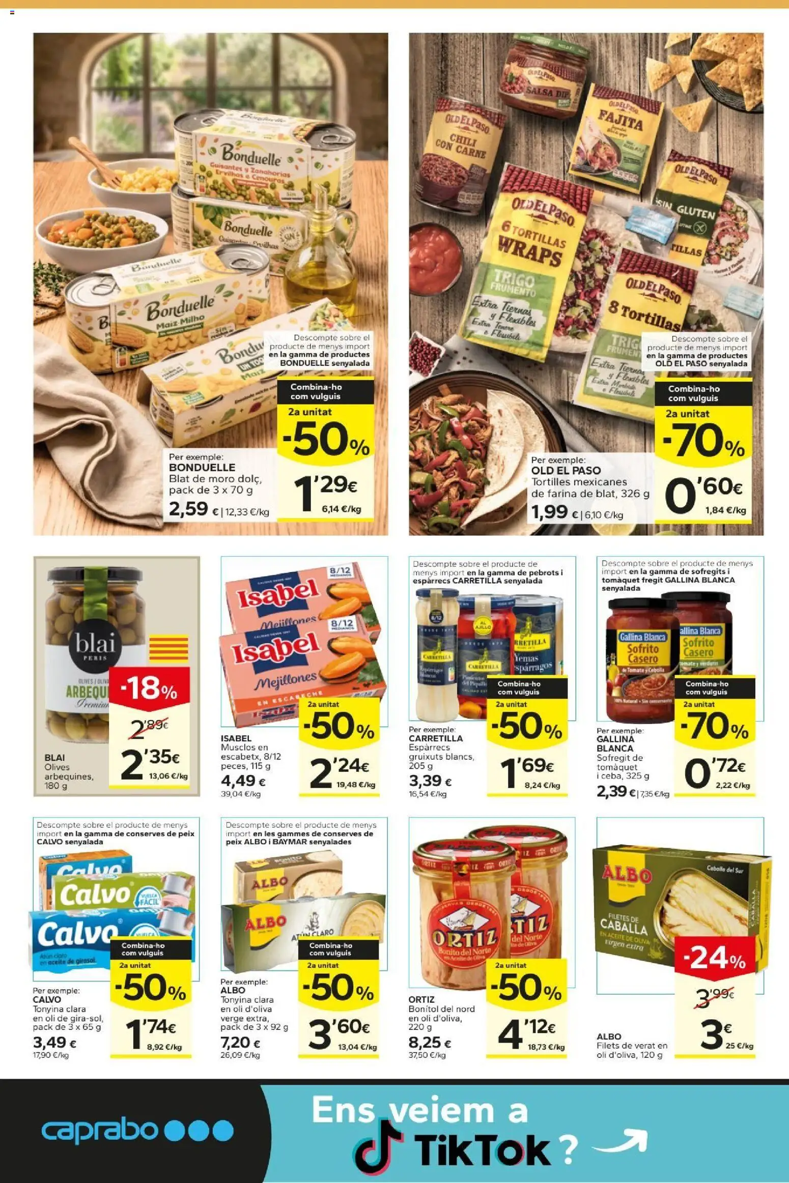 Caprabo folleto │ válido desde el 27/08/2026 | Página: 16 | Productos: Maíz, Tortillas, Aceite de girasol, Caballa