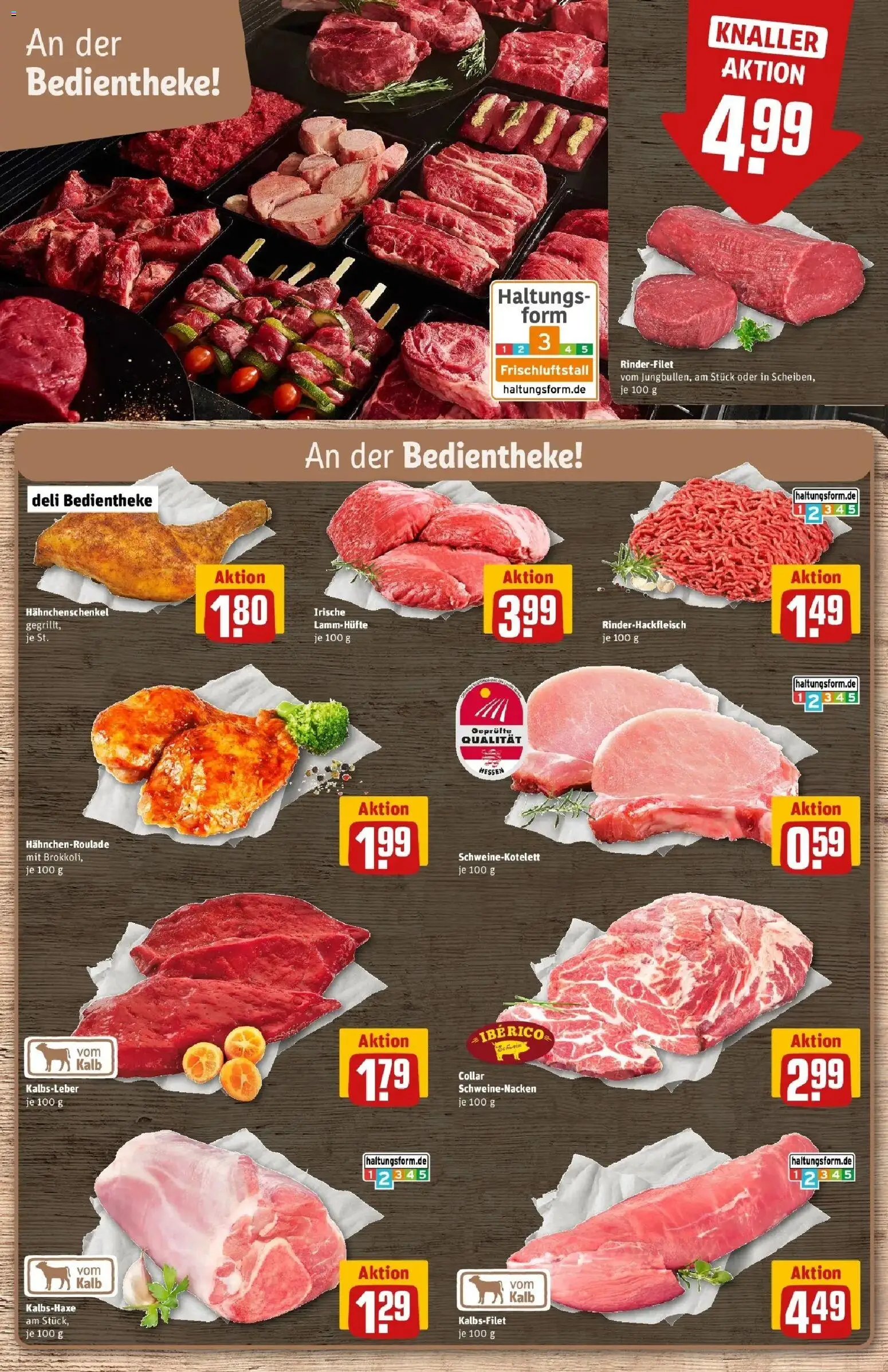 REWE Prospekt ab 31.08.2026 zum Blättern » Angebote | Seite: 8 | Produkte: Hahnchenschenkel, Rinderfilet, Schweinenacken, Kalbsleber
