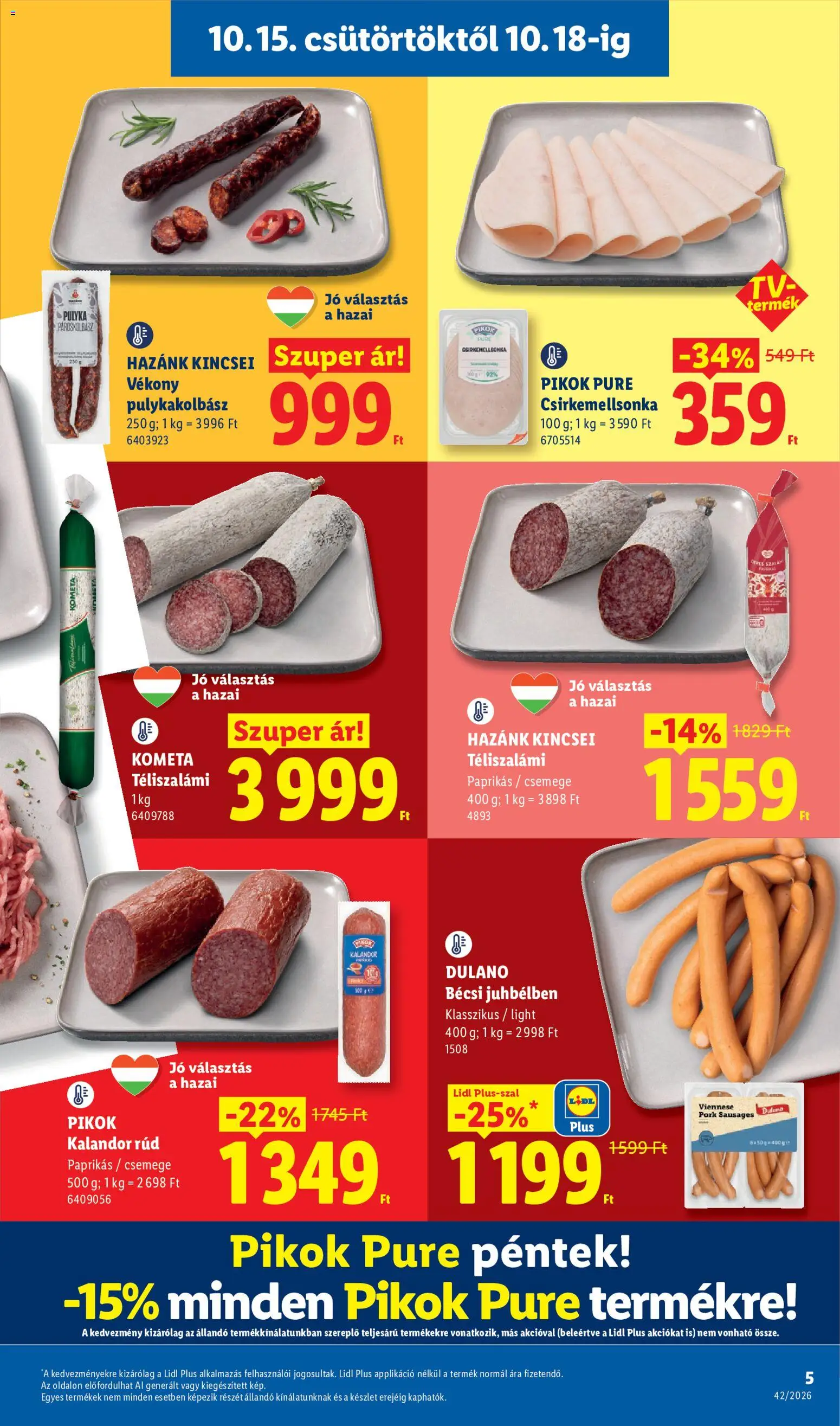 Lidl akciós ujság - amely érvényes a következő dátumtól: 2026.10.15. | Oldal: 5
