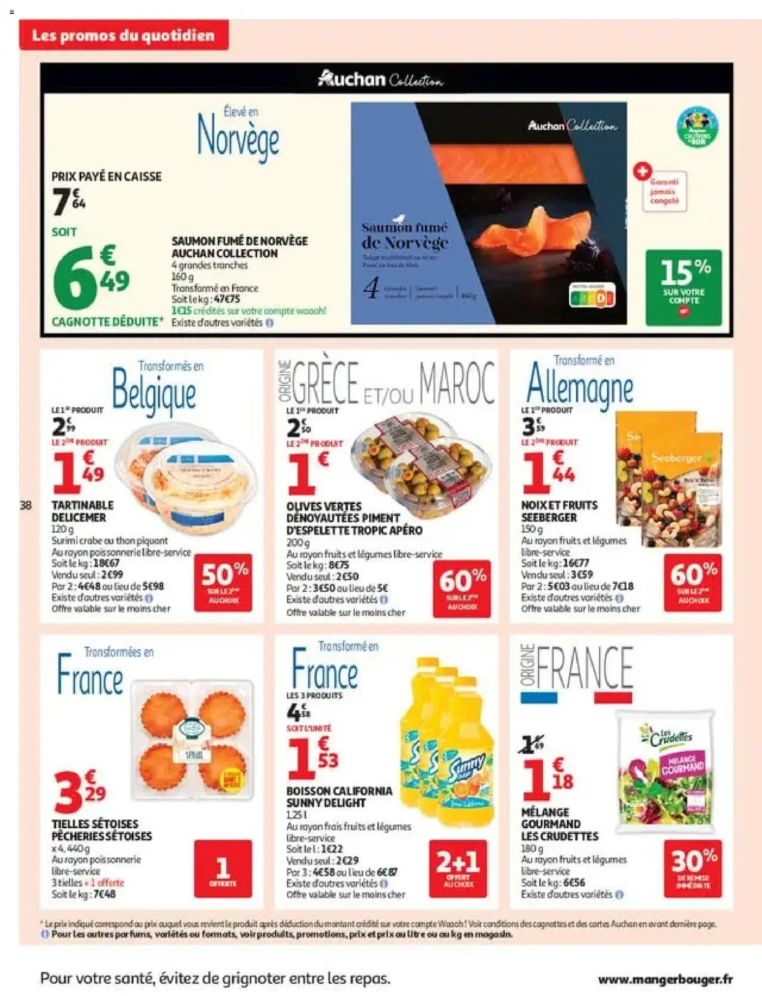 {H1} | Page: 38 | Produits: Saumon fumé, Surimi, Piment, Crabe