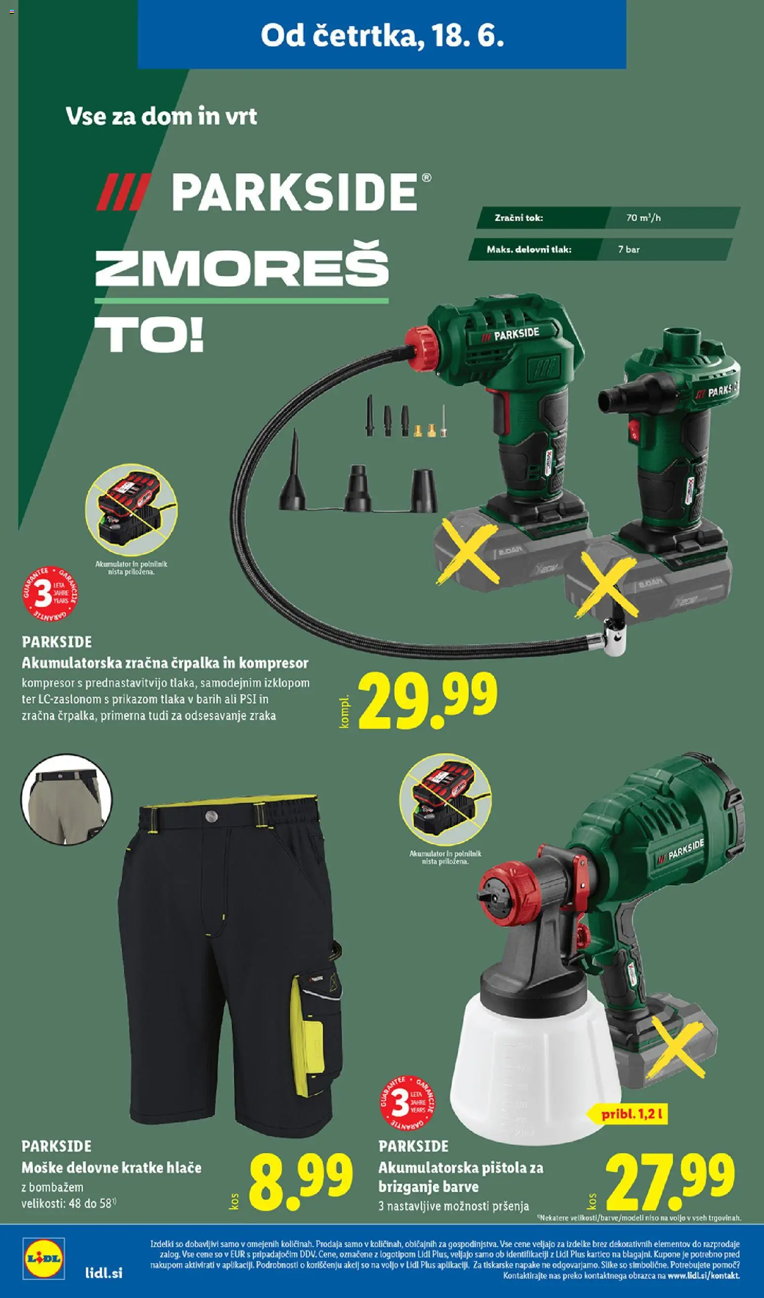 Novi Lidl katalog ponudbe – veljaven od 18.06.2026 | Stran: 36 | Izdelki: Črpalka, Akumulator, Polnilnik, Hlace