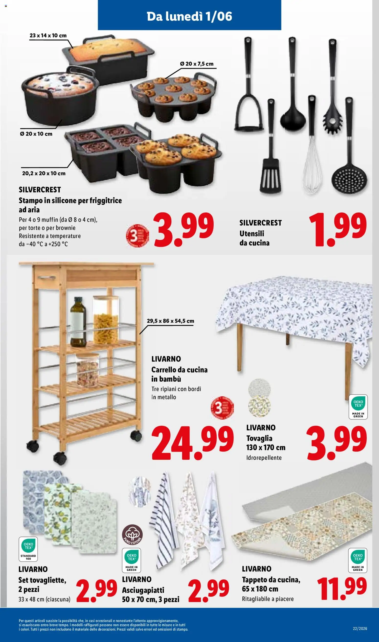 Volantino Lidl del 28.05.2026 | Pagina: 41 | Prodotti: Friggitrice ad aria, Carrello, Silicone, Tovaglia