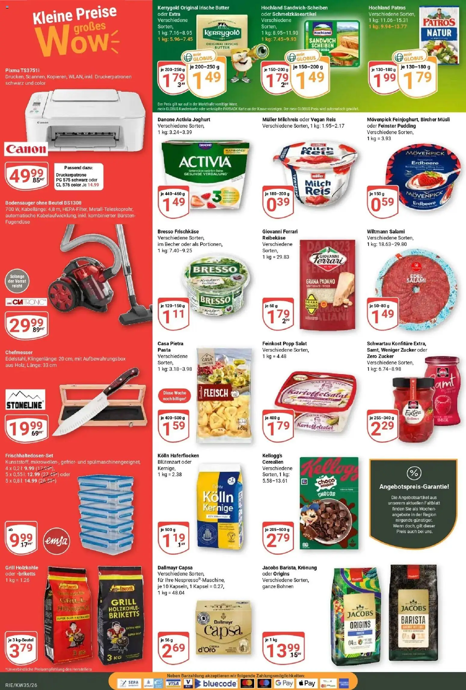 Globus Prospekt Bochum-Riemke – gültig ab 24.08.2026 | Seite: 6 | Produkte: Activia, Danone activia, Zucker, Salat