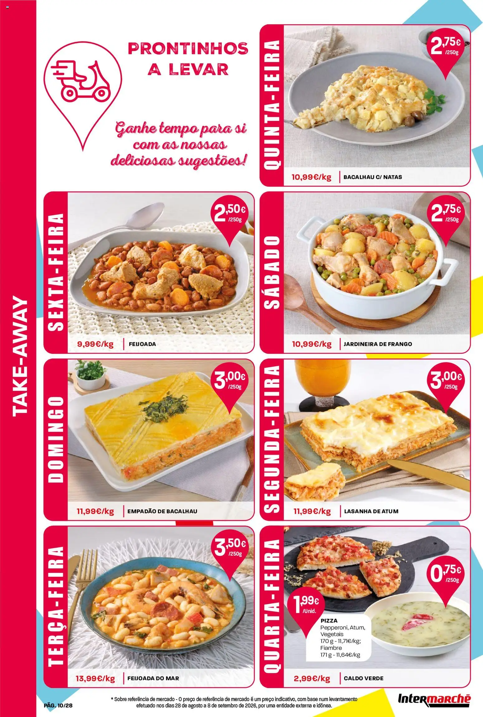 Intermarché folheto Contact │ válido de 08/10/2026 | Página: 10 | Produtos: Bacalhau, Fiambre, Caldo, Natas