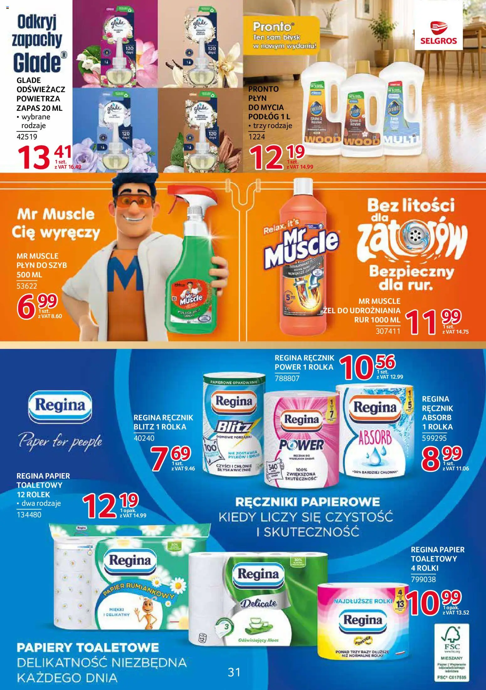 Selgros cash&carry gazetka - Markowe produkty od 10.09.2026 | Strona: 28 | Produkty: Odświeżacz, Rolki, Ręczniki papierowe, Płyn do szyb