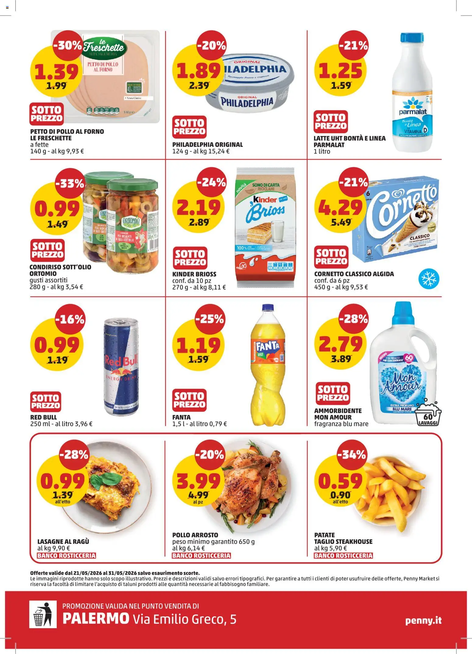 Volantino PENNY del 21.05.2026 | Pagina: 2 | Prodotti: Patate, Red Bull, Profumo, Fragranza
