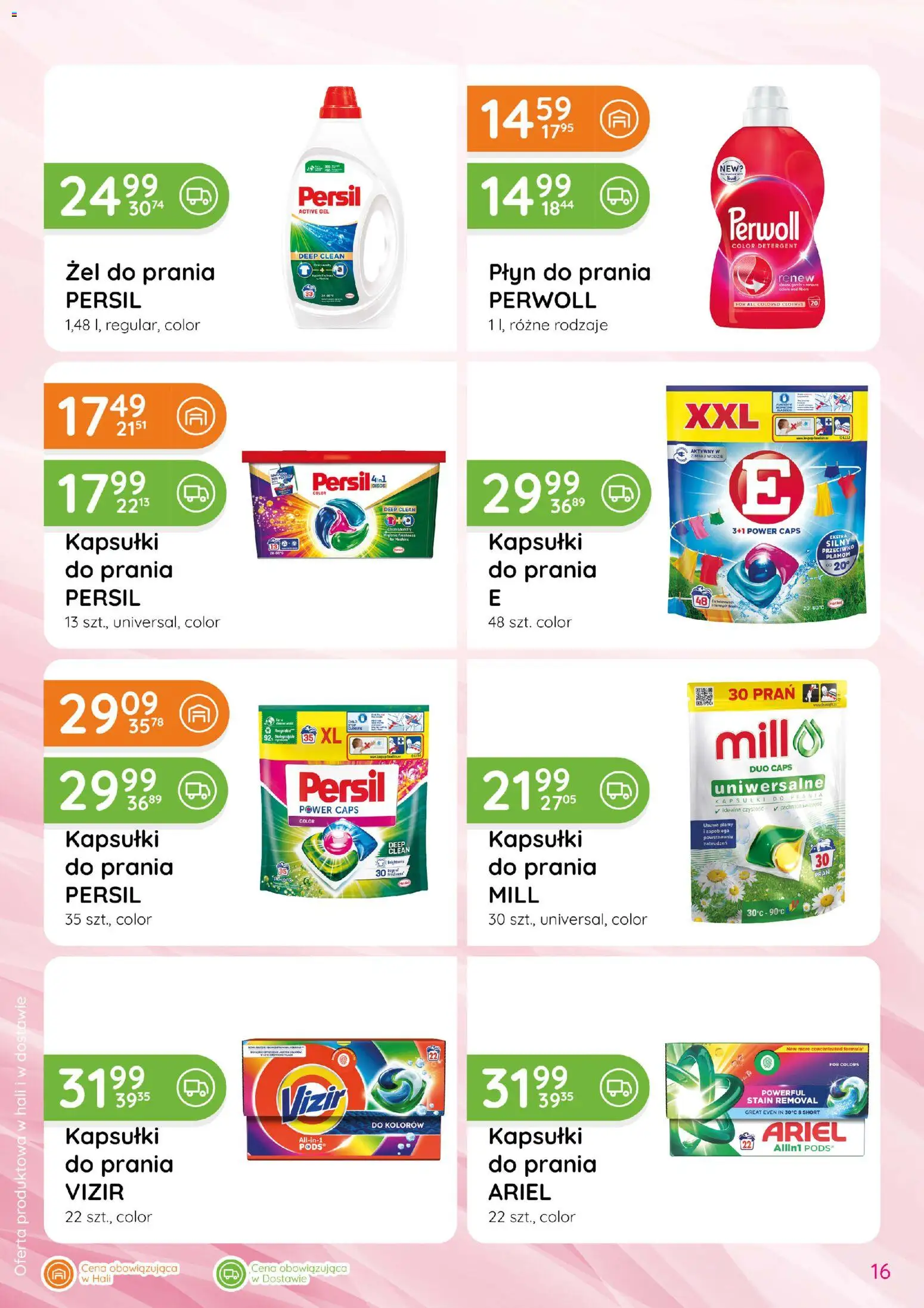 Eurocash gazetka - Katalog Chemiczny od 04.06.2026 | Strona: 16 | Produkty: Persil, Ariel, Kapsułki do prania, Detergent