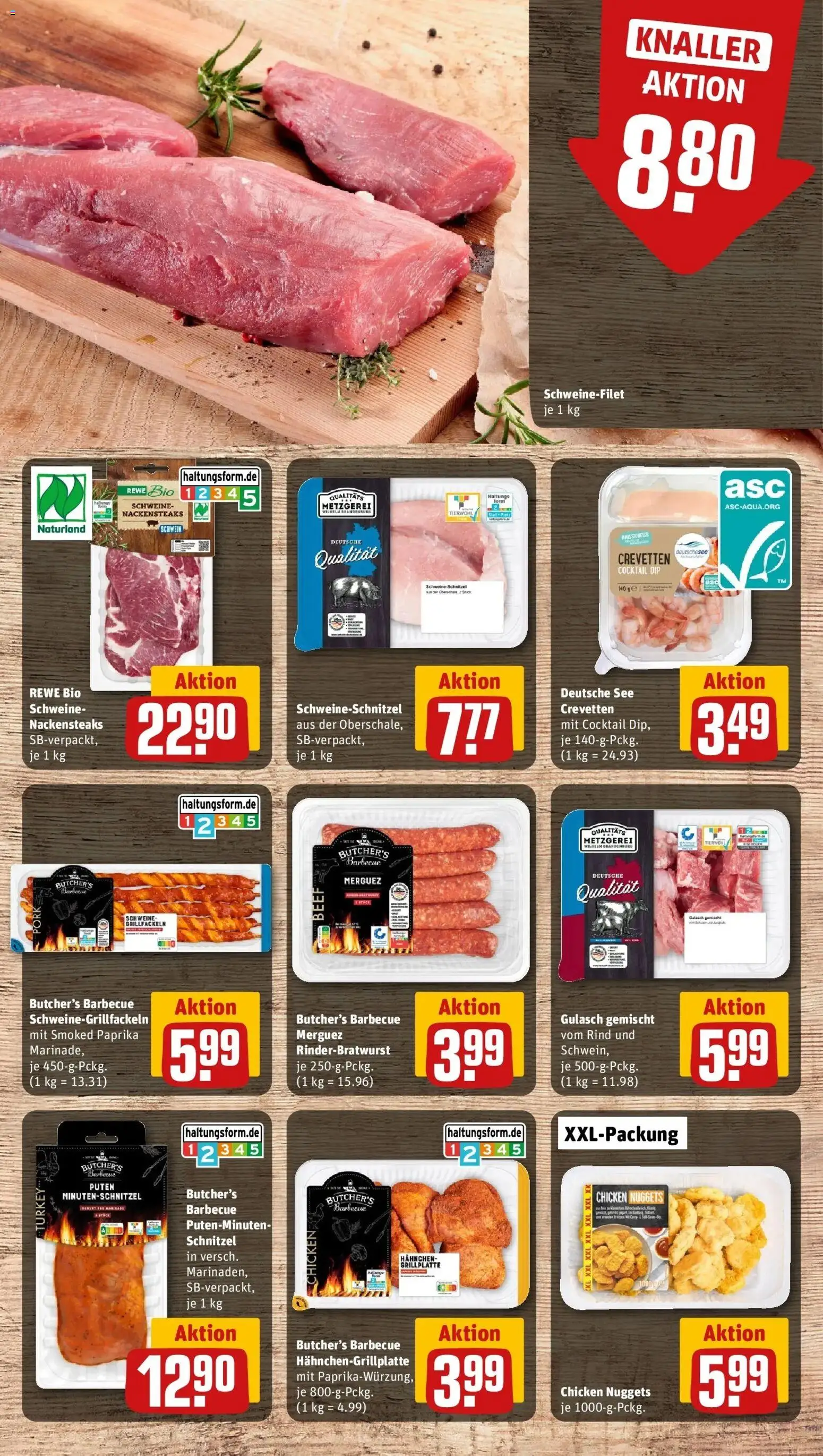 Rewe Prospekt Niederorschel	 – gültig ab 12.04.2026 | Seite: 6 | Produkte: Hahnchen, Schweinefilet, Paprika, Gulasch