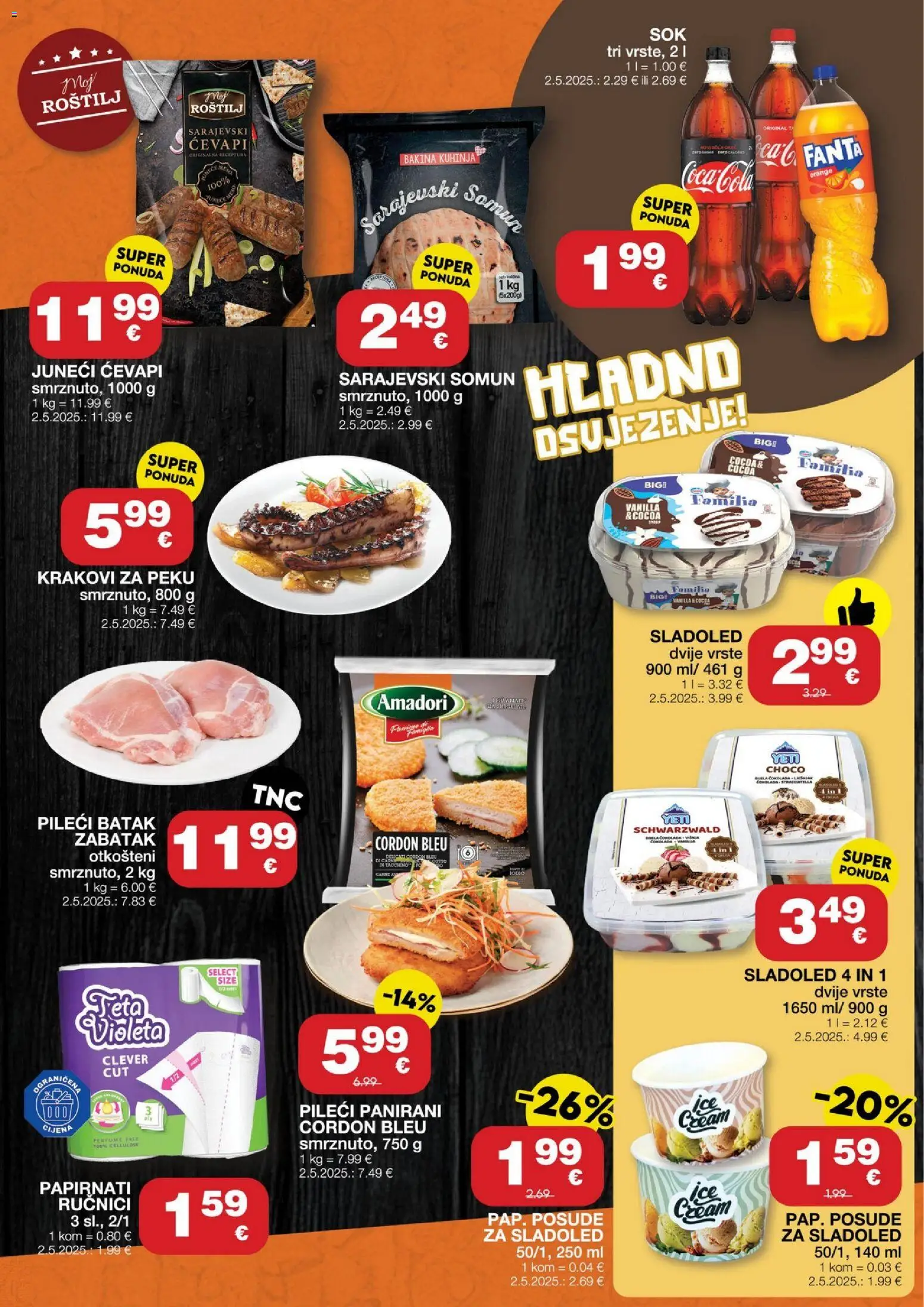 Stanić Diskont katalog | vrijedi od 23.07.2026 | Stranica: 7 | Proizvodi: Roštilj, Fanta, Sladoled, Kuhinja