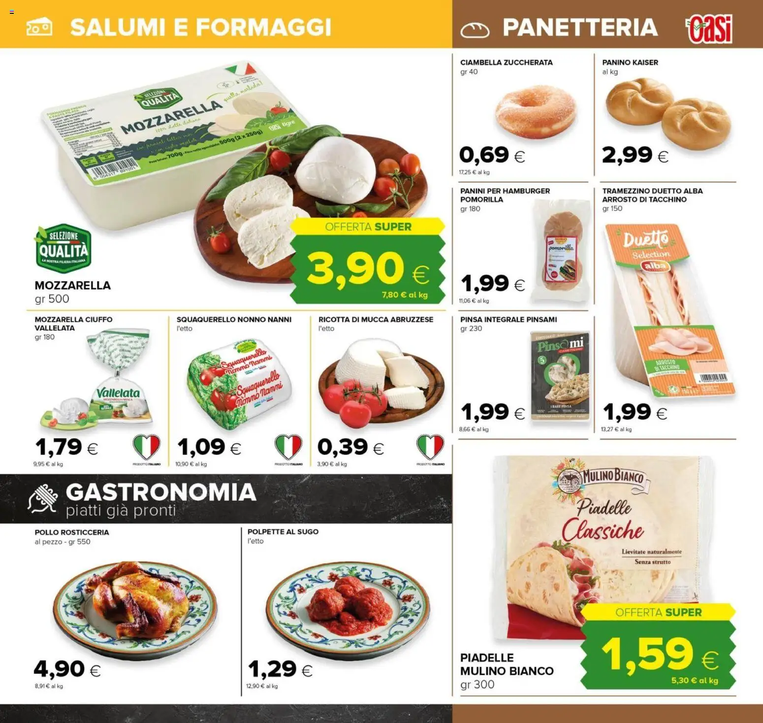Volantino Oasi del 21/08/2026 | Pagina: 11 | Prodotti: Pollo, Piatti, Mozzarella, Sugo