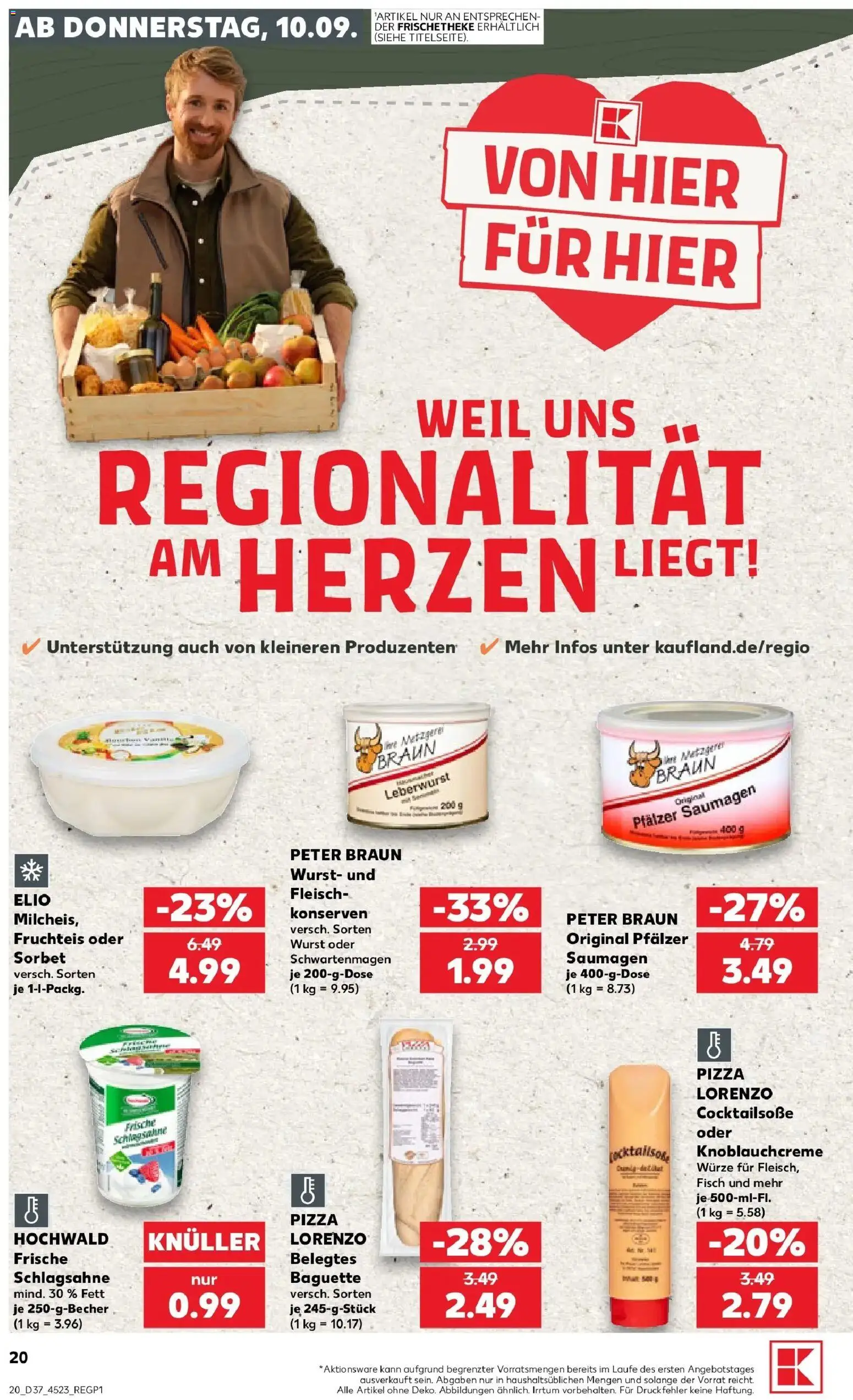 Prospekt Kaufland ab 07.09.2026 » Angebote Online zum Blättern | Seite: 29 | Produkte: Baguette, Wurst, Pizza, Fleisch
