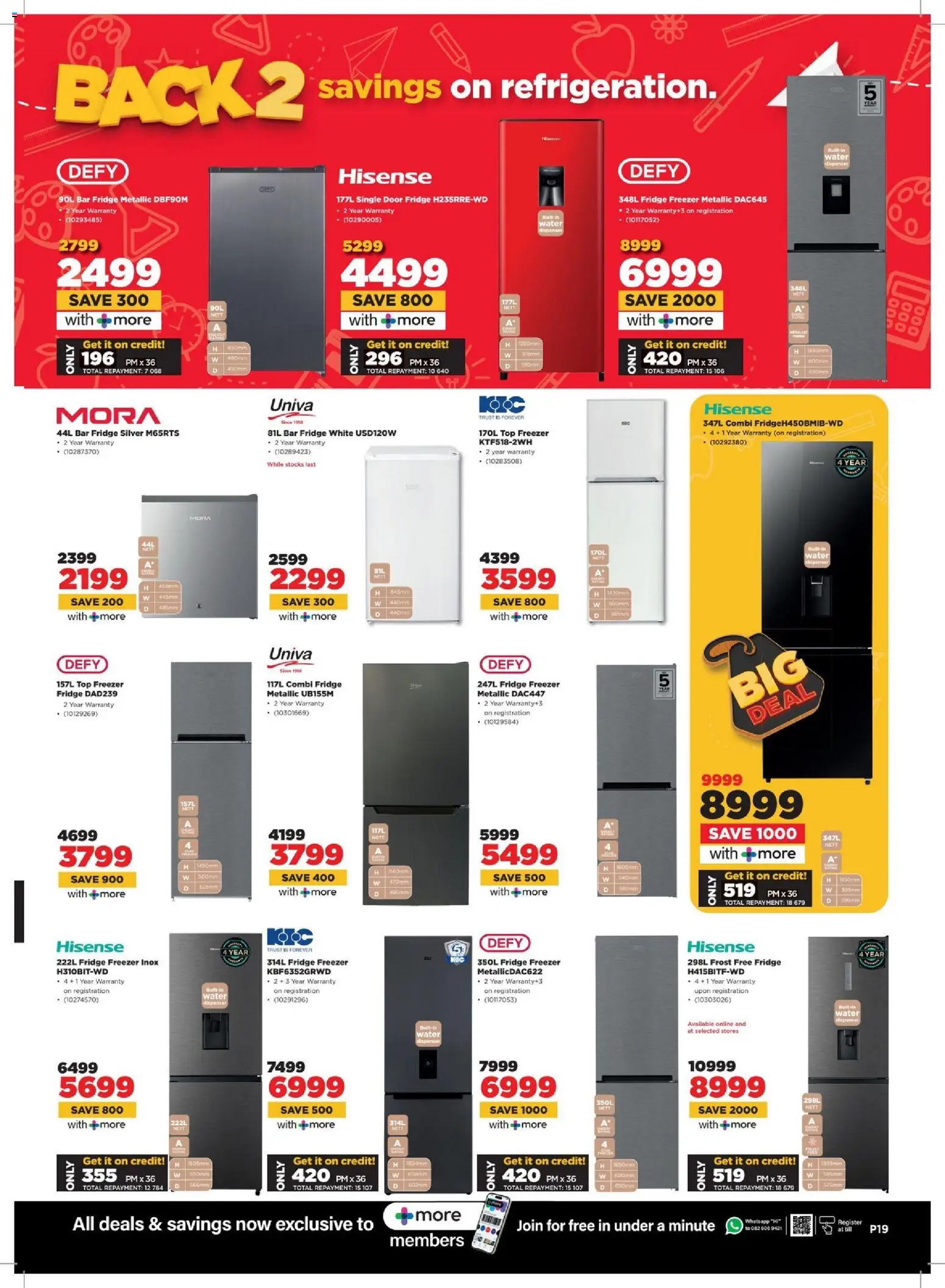 New HiFi Corp catalogue – valid from 04/02/2026 | Page: 19 | Products: Freezer, Freezer fridge, Fridge, Water