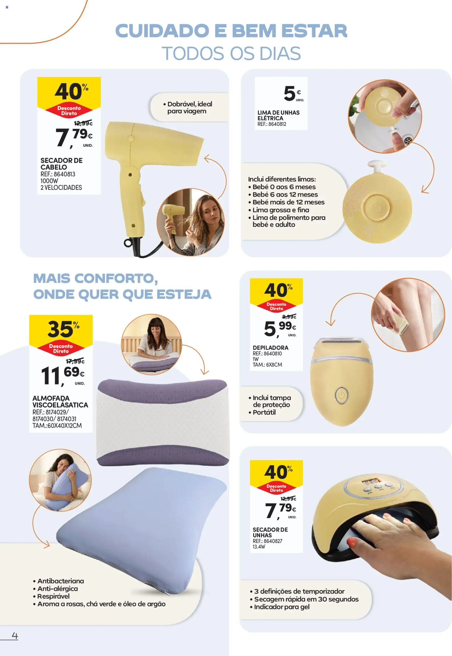 Continente Bazarão: Oportunidades ainda mais incríveis │ válido de 26.05.2026 | Página: 4 | Produtos: Secador, Secador de cabelo, Óleo, Chá