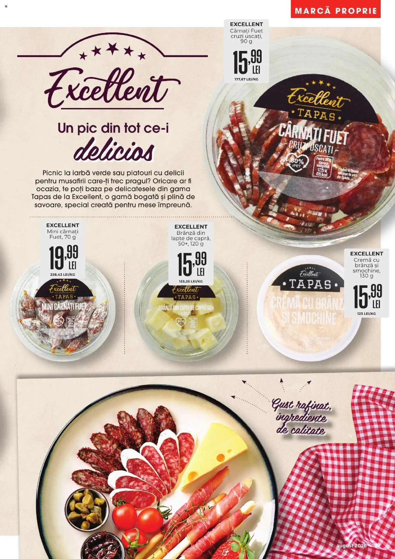 Noul catalog Mega Image – valabil de la 30.07.2026 | Pagină: 27 | Produse: Lapte, Brânză, Cremă, Cârnați